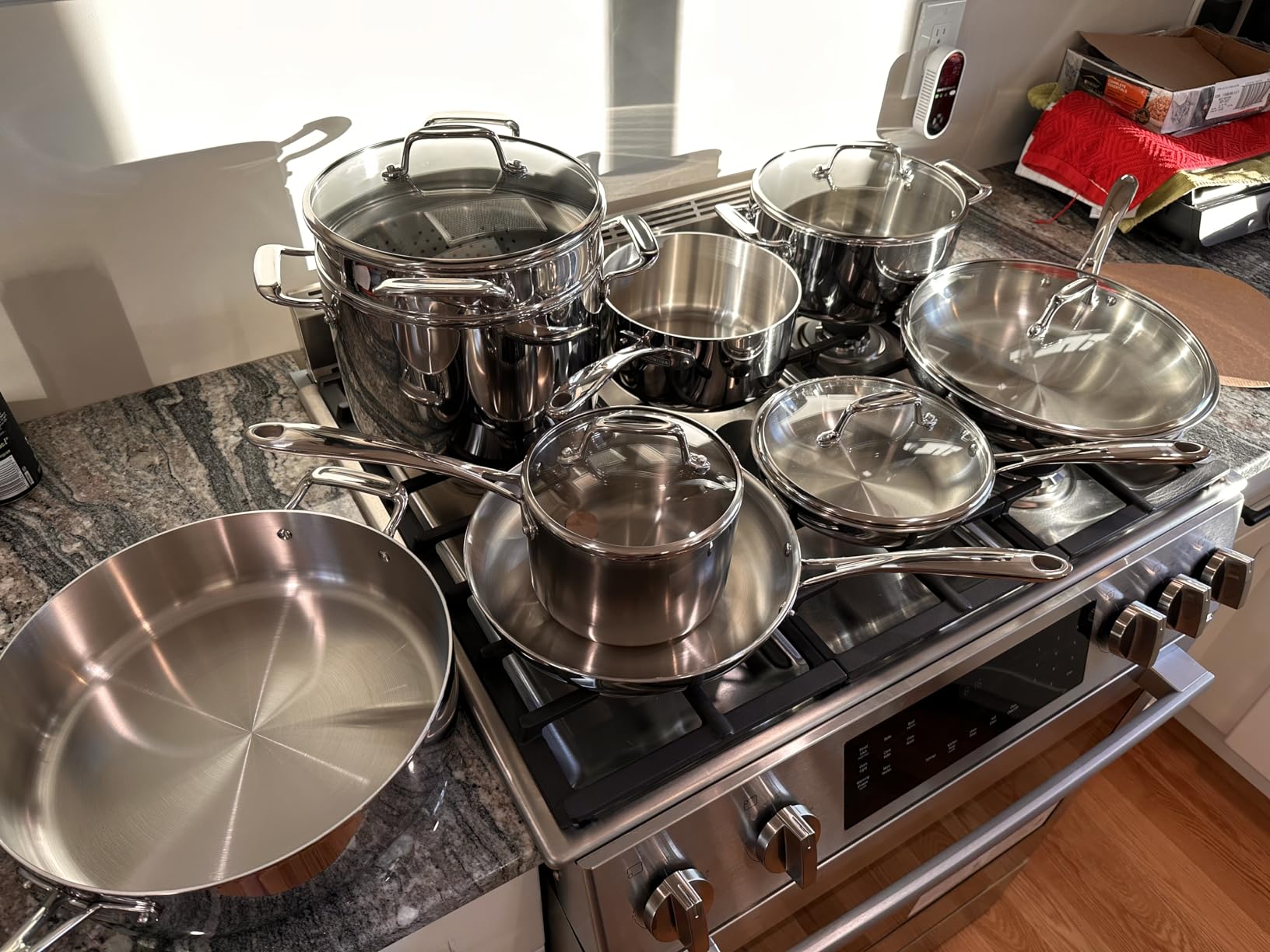 Tramontina Boston Tri-Ply Clad Stainless Steel 14-Pc Pots and Pans Set - NSF-Certified customer photo 1