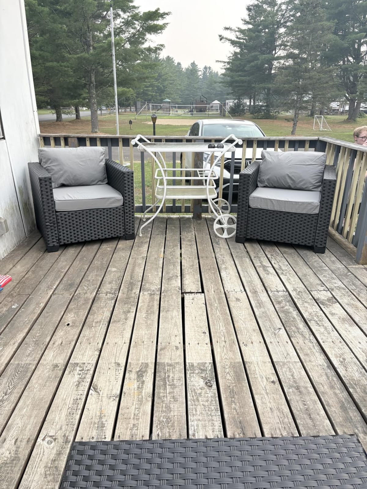 Rattaner Patio Wicker Furniture Set 6 Pieces Outdoor HDPE Wicker Conversation Couch Sectional Chair Sofa Set with Grey Cushions customer photo 1