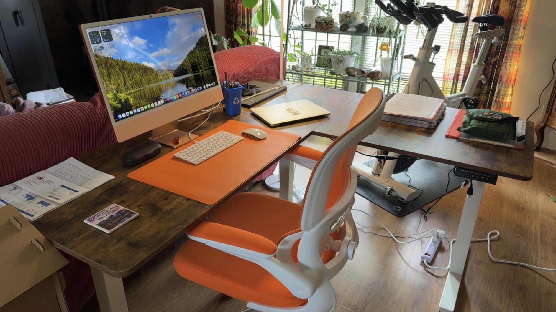 VIVO Black 63 x 55 in Corner Standing Desk, DESK-E3CTB | Electric, Holds 225 lbs, Reversible L-Shaped Table, Sit Stand, Height Adjustable, Memory Presets, Black Frame customer photo 2