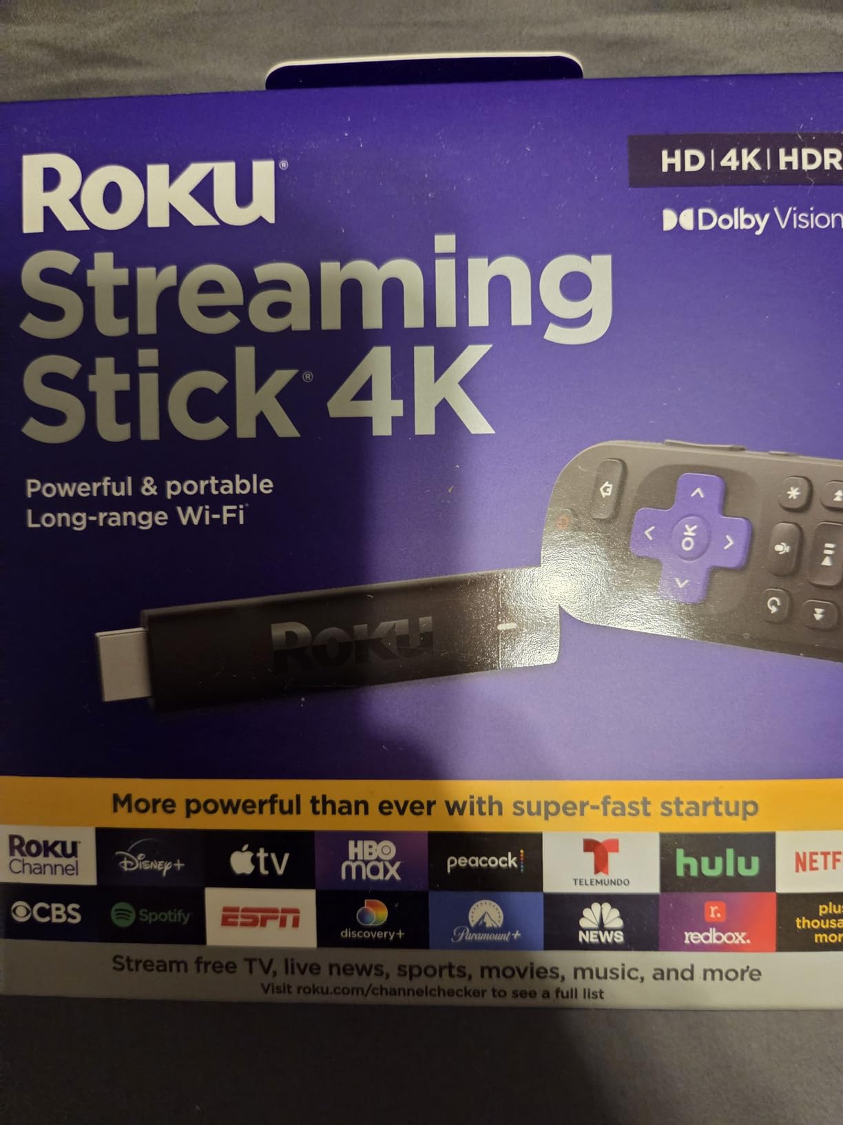 Streaming Stick 4K with Voice Remote - HDR10+ & Dolby Vision | Compact 4K Streaming Device for TV with Roku Voice Remote & Long-Range Wi-Fi - Free & Live Local News, Sports customer photo 2