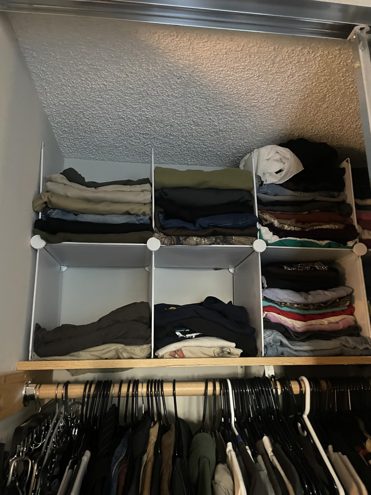 AWTATOS Closet Organizers and Storage, 6 Cube Storage Organizer, White | Portable Closet Storage Shelves, DIY Stackable Storage Cube Book Shelf, Plastic Clothes Organizer Shelving for Bedroom, Home customer photo 1