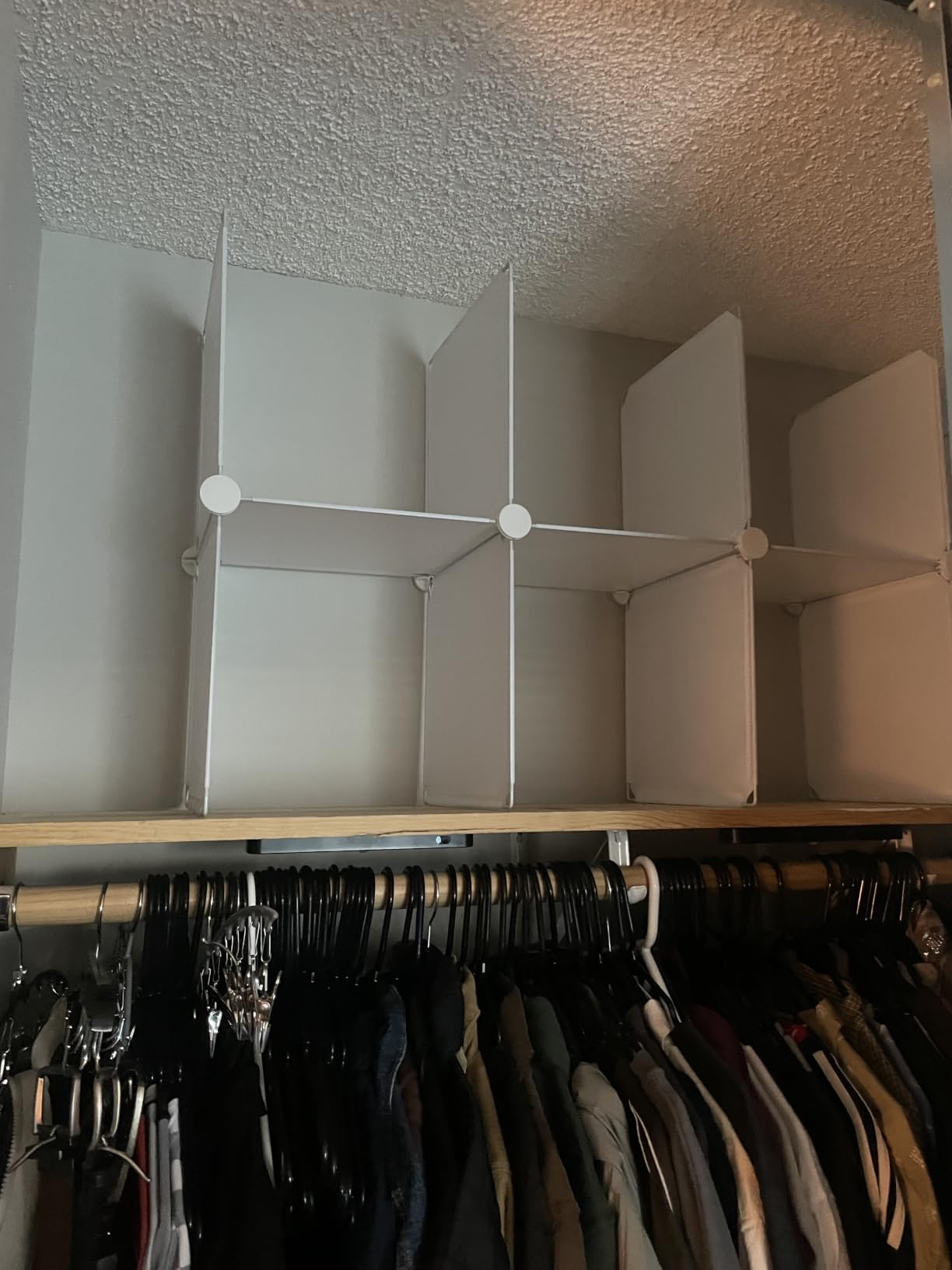 AWTATOS Closet Organizers and Storage, 6 Cube Storage Organizer, White | Portable Closet Storage Shelves, DIY Stackable Storage Cube Book Shelf, Plastic Clothes Organizer Shelving for Bedroom, Home customer photo 2
