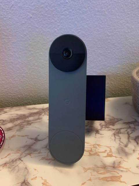 Google Nest Doorbell (Battery) - Ash | 6x digital zoom video doorbell, HD, 24/7 live view, Night vision, HDR, works with Google Home & Gemini customer photo 2