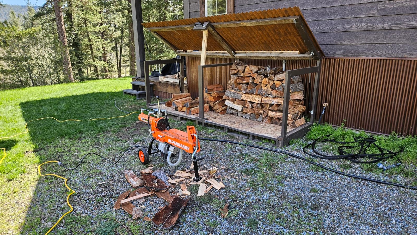 SuperHandy Hydraulic Log Splitter, 14 Ton, Portable Firewood Splitter customer photo 1