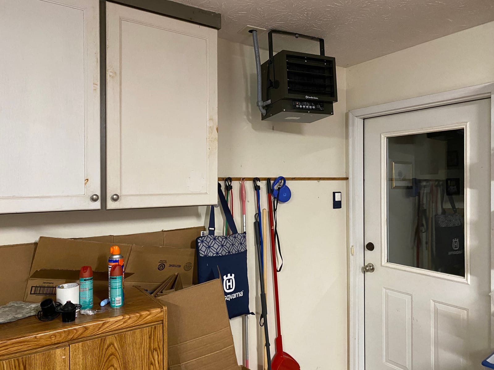 Comfort Zone Hard-Wired Ceiling Mount Garage Space Heater with Remote, 7,500 Watt, 240 Volt, Fan-Forced, Overheat Protection, Digital Thermostat, 12-Hour Timer, Ideal for Garage & Workshop, CZ230ERBK customer photo 1