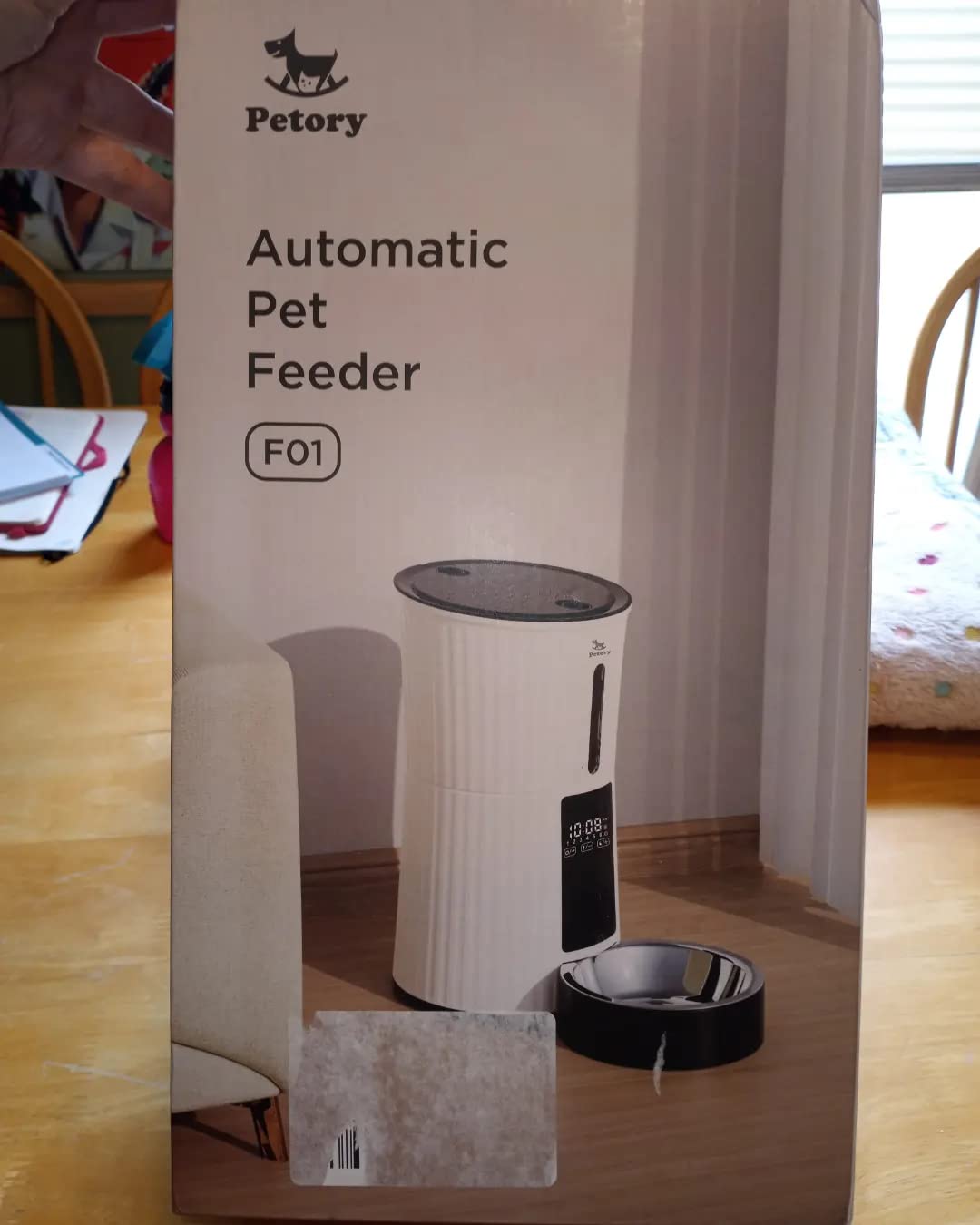 Petory Timed Automatic Cat Feeder - 4L Dry Food Dispenser for Cats and Dogs, With Desiccant Bag, Programmable Portion Control, Up to 6 Meals Daily, Dual Power Supply, 10-Second Voice Recorder customer photo 1