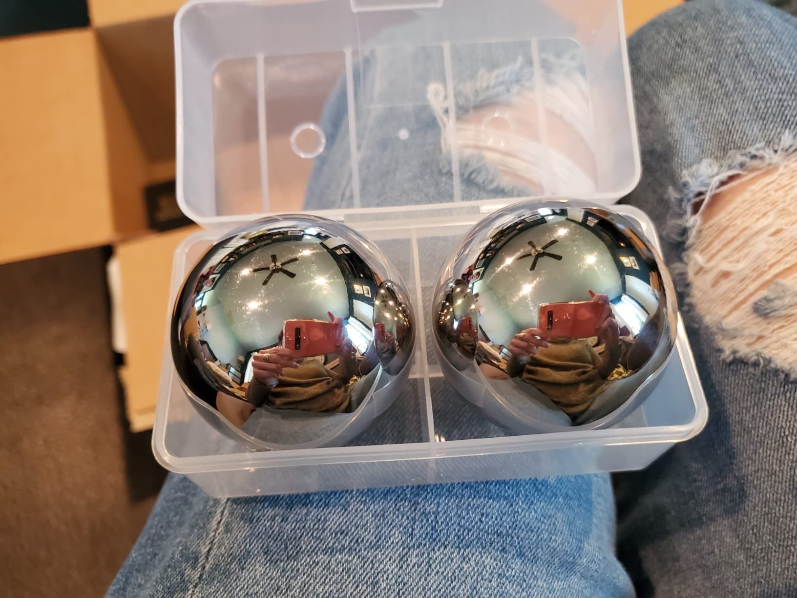 Whiskey Balls Reusable Stainless Steel Metal Ice Sphere Cubes Beverage Chilling Rocks Whiskey Stones for Red Wine, Bar Beer, Scotch, Vodka Drinks customer photo 2