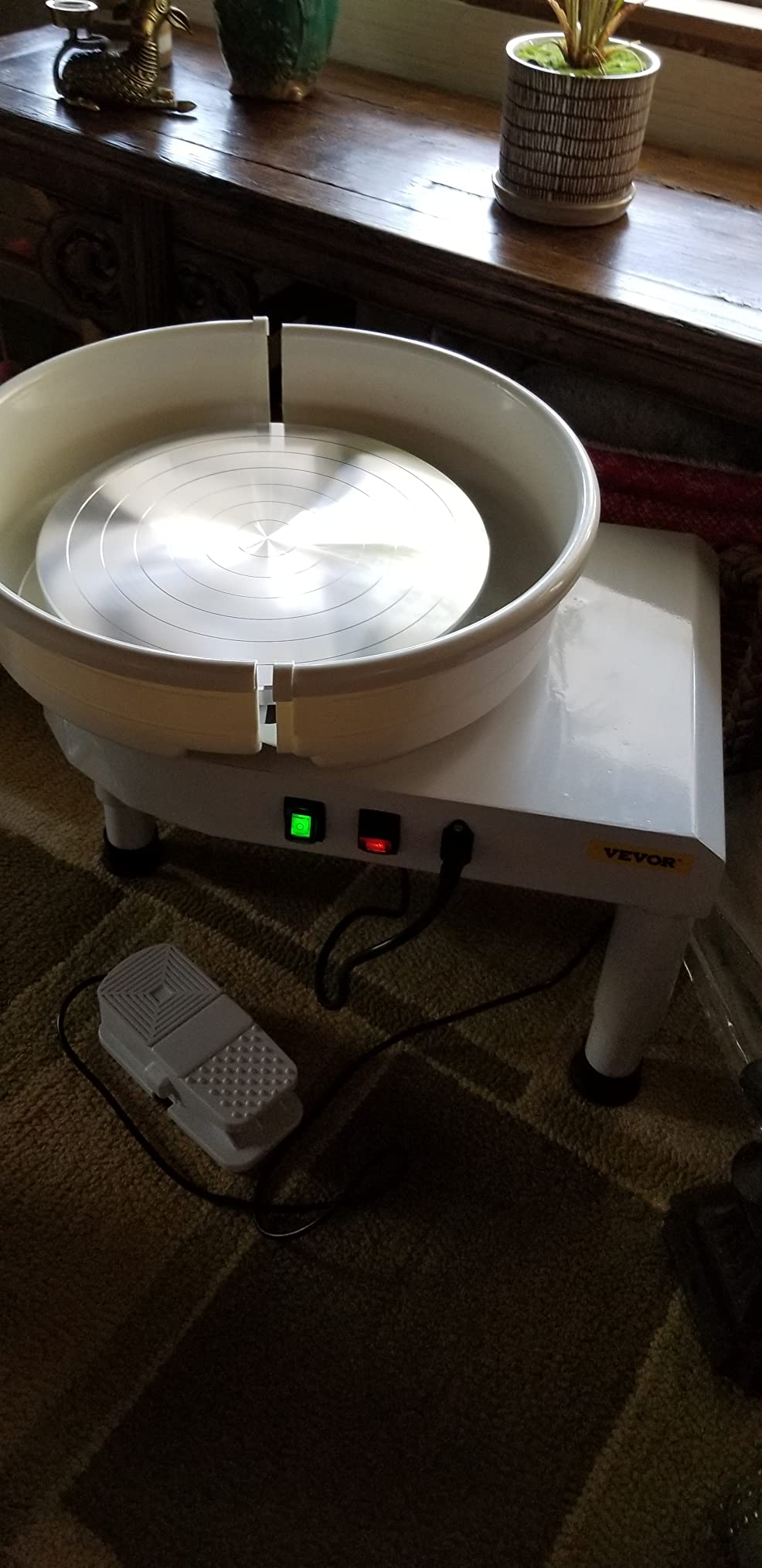 VEVOR 11in Pottery Wheel for Adults Beginners, 350W Electric Forming Machine with Detachable Basin Foot Pedal 0-300RPM Adjustable Speed, Craft DIY Clay Tool, Gifts for Kids for Kids/Teens/Adults customer photo 2