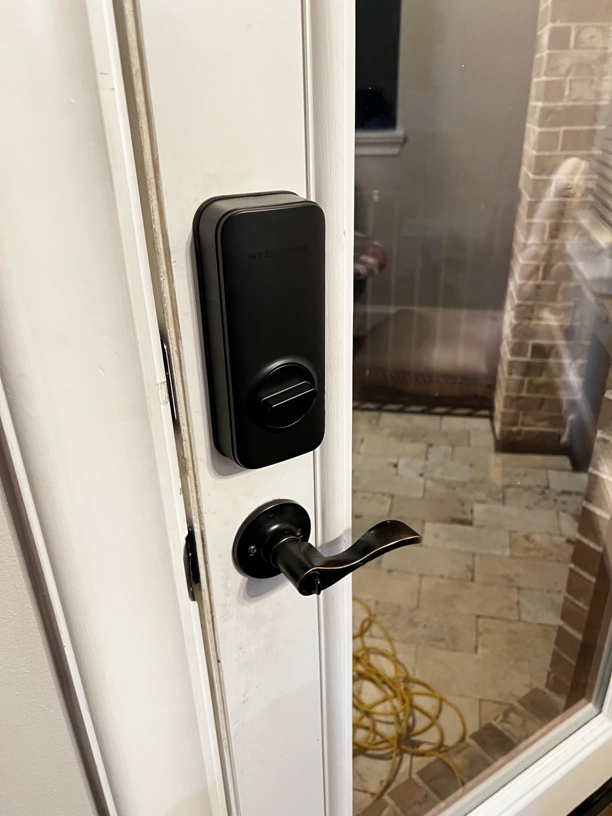 Wyze Auto-Lock Bolt, Fingerprint Keyless Entry Door Smart Bluetooth Deadbolt Replacement, Backlit Keypad, IPX5 Weatherproof, in-App History and Scheduled Access, BHMA, UL 20-Min Fire Rated customer photo 1