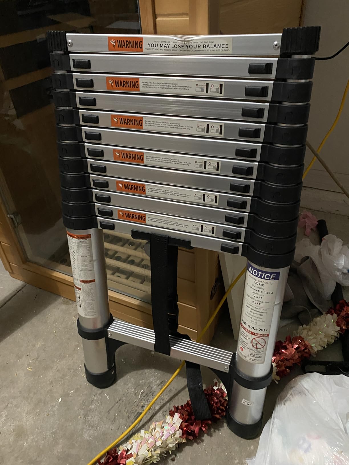 SocTone Telescoping Ladder, Stabilizers, Extension Ladder(12.5FT Standard) customer photo 1