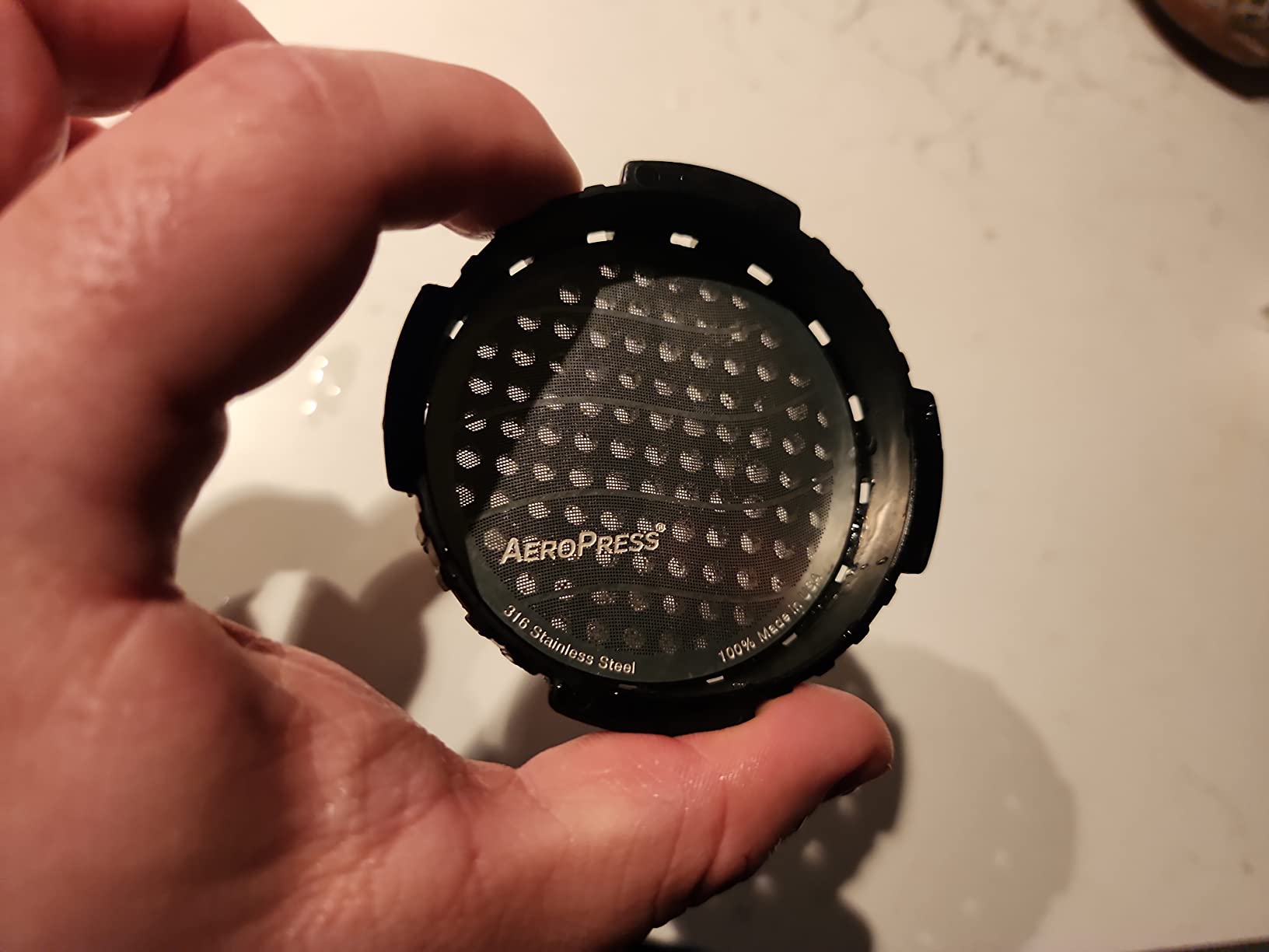 AeroPress 316 Stainless Steel Reusable Filter, Standard Size | Durable Metal Coffee Filter, Sustainable, Eco-Friendly, Travel-Friendly, Fits Standard AeroPress Manual Coffee Makers customer photo 1