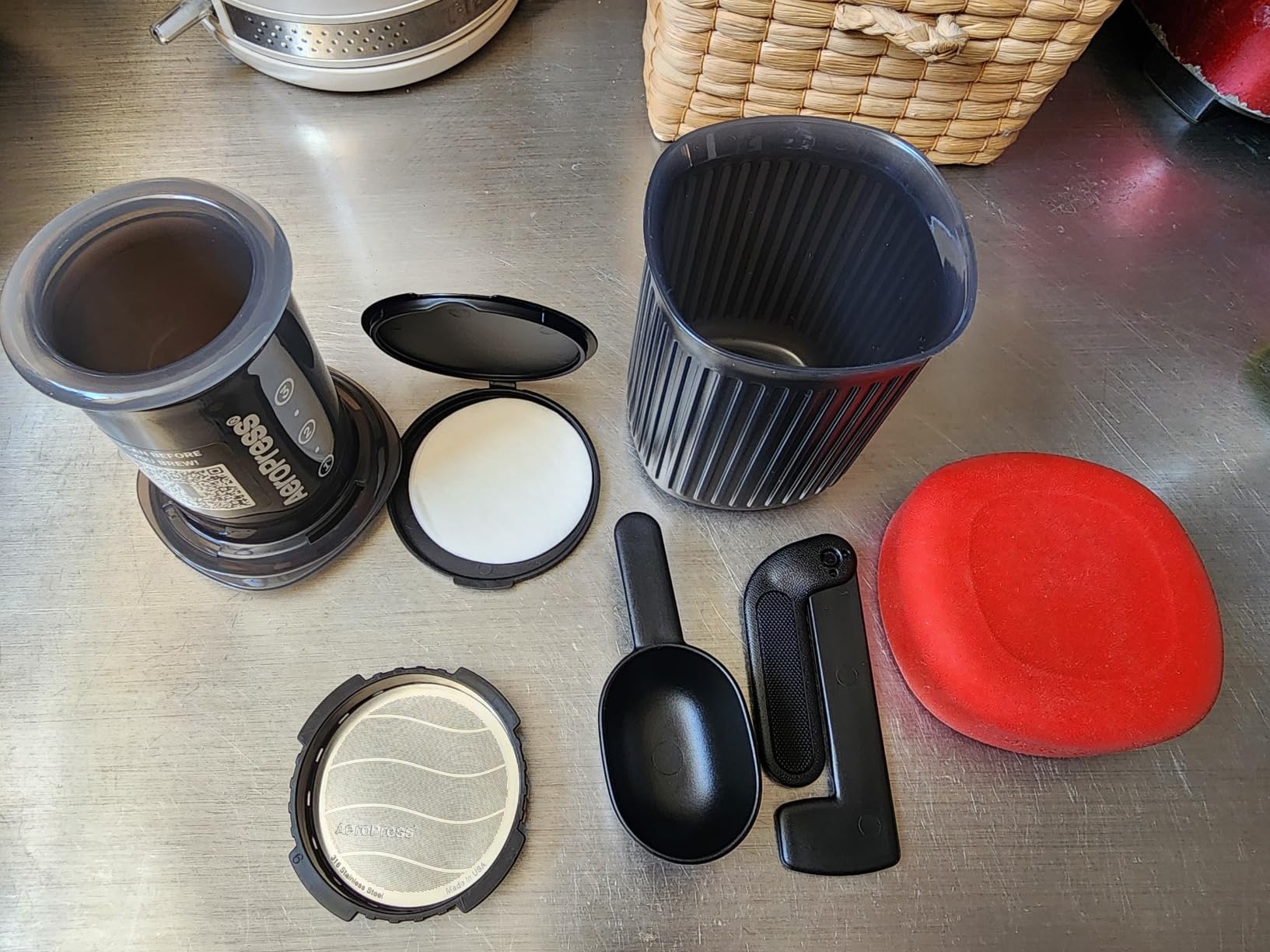 AeroPress 316 Stainless Steel Reusable Filter, Standard Size | Durable Metal Coffee Filter, Sustainable, Eco-Friendly, Travel-Friendly, Fits Standard AeroPress Manual Coffee Makers customer photo 2