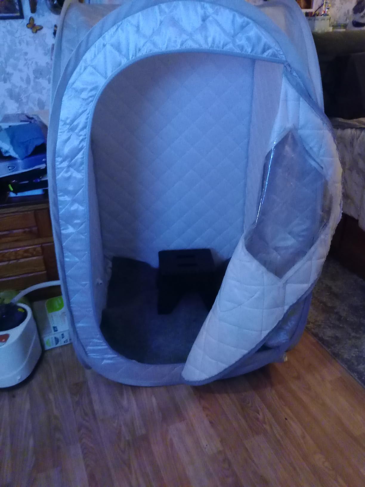 Portable Sauna Tent, Foldable One Person Full Body Spa Without Steamer customer photo 1