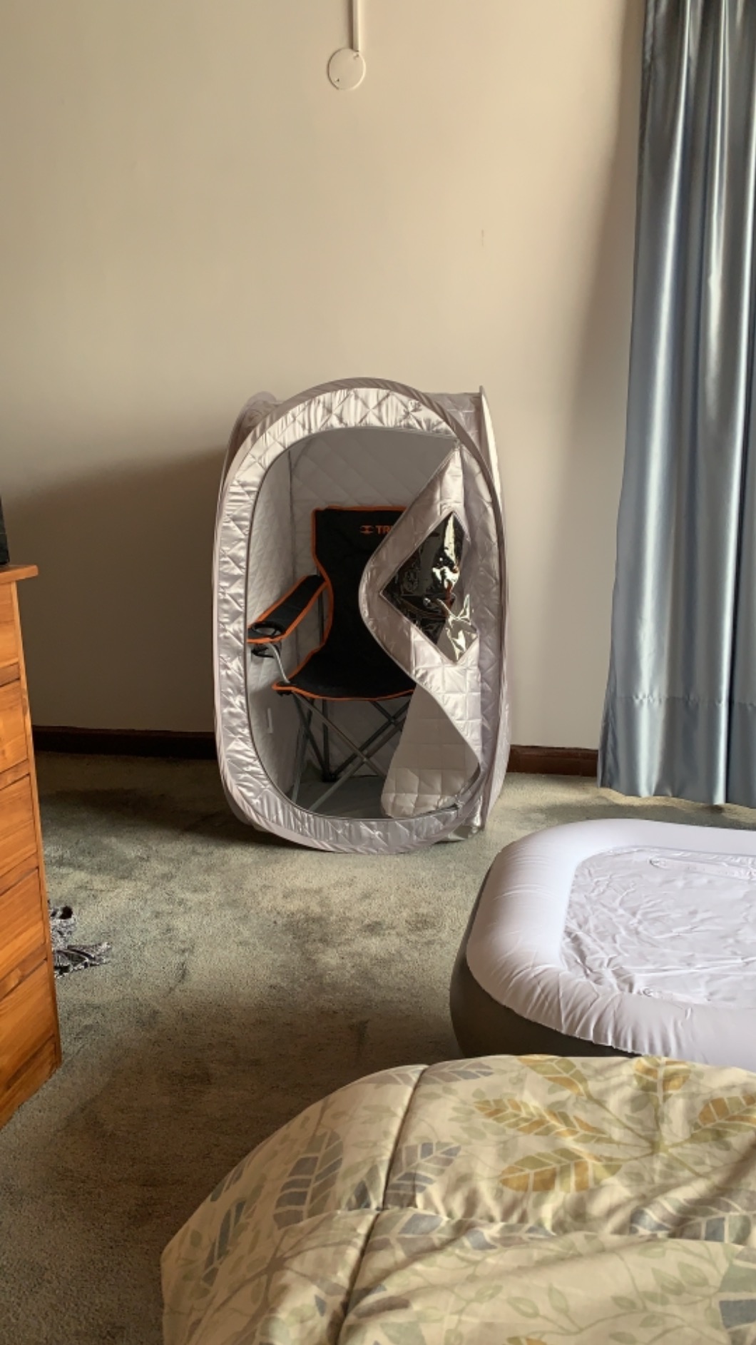 Portable Sauna Tent, Foldable One Person Full Body Spa Without Steamer customer photo 2