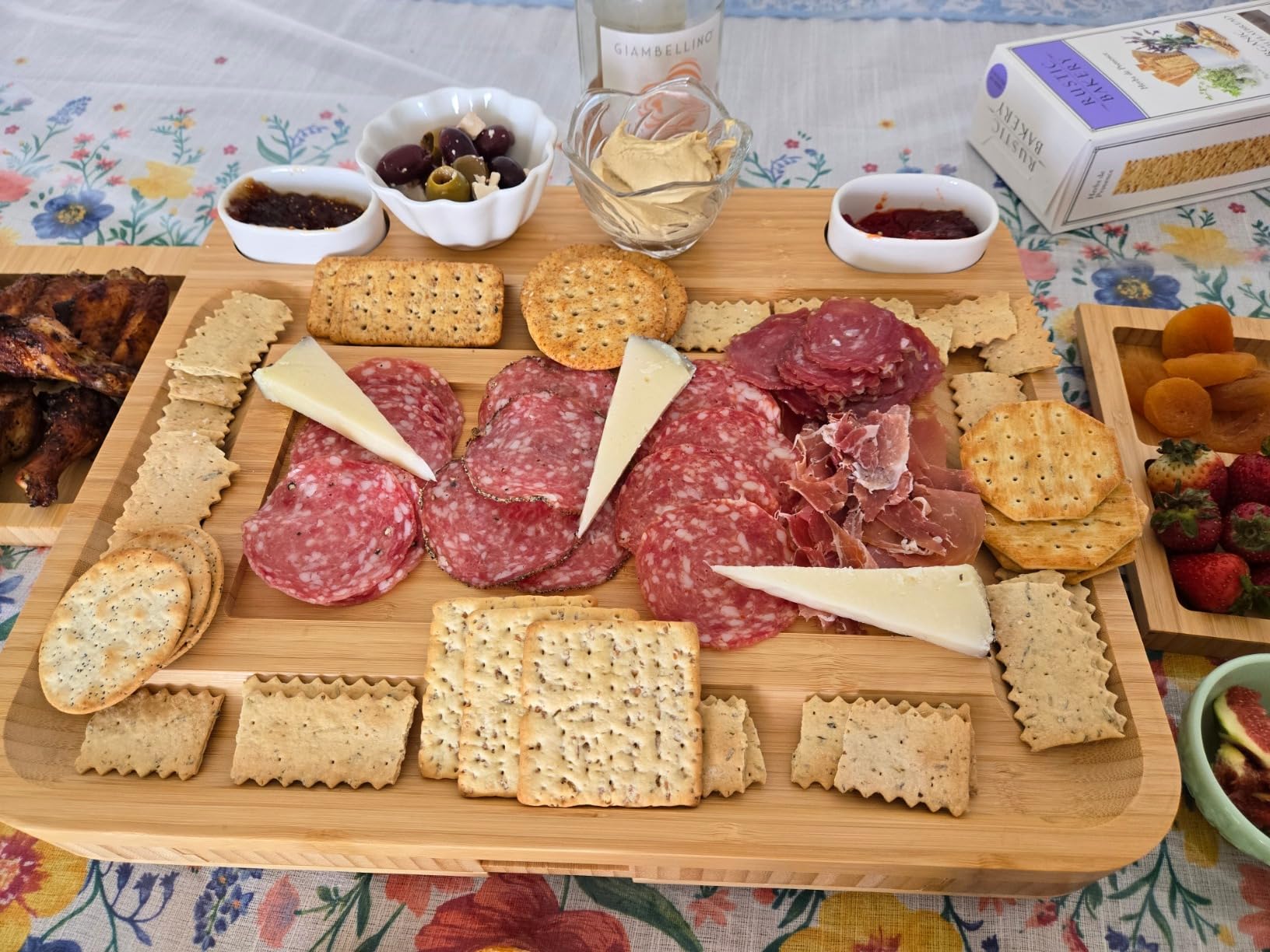 Large Charcuterie Cheese Board and Knife Set, 3 Drawers Kitchen Charcuterie Platter & Large Serving Tray - House Warming, Anniversary Wedding Gifts for Couple, Bridal Shower Gift for Women customer photo 1