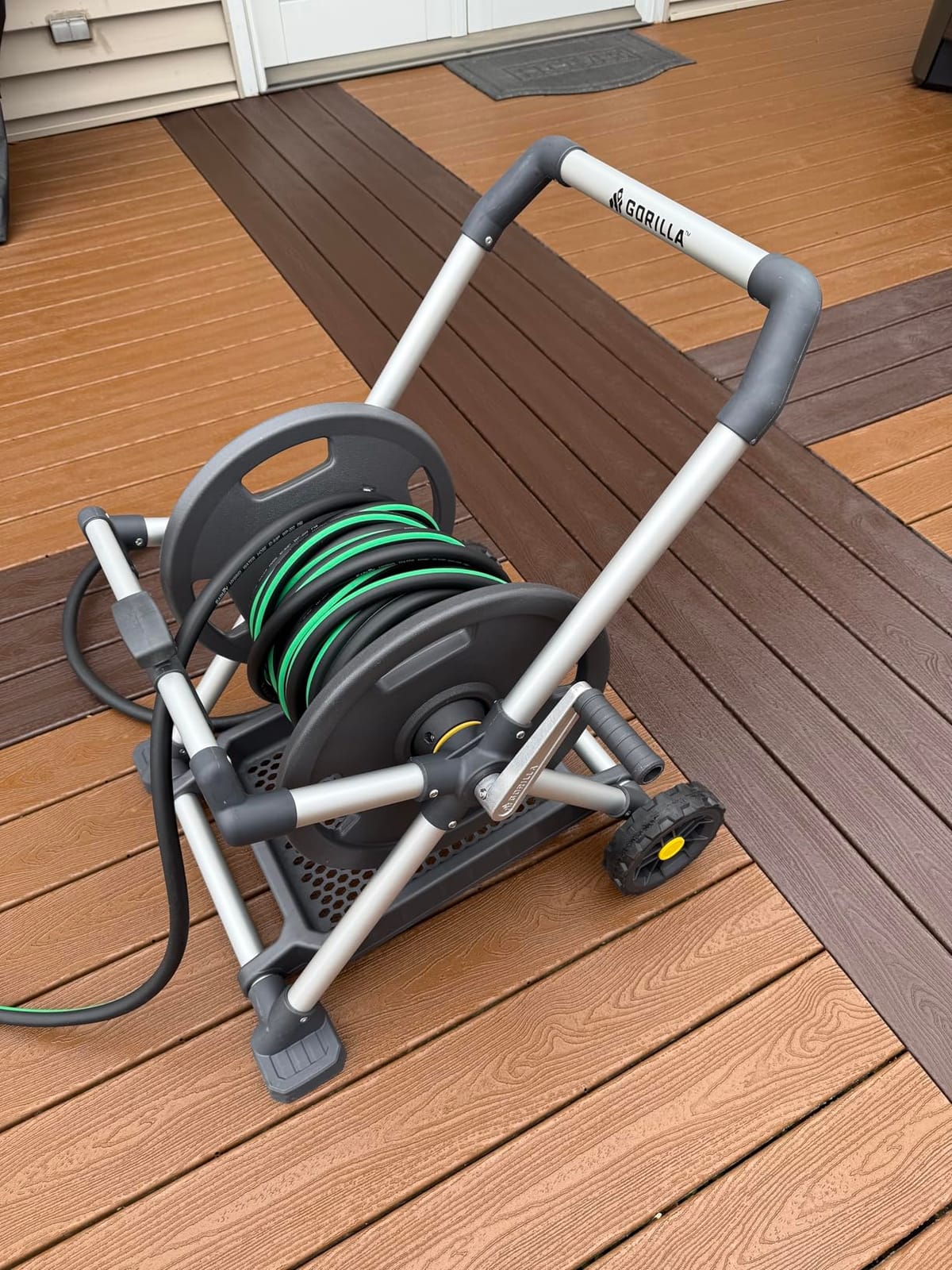 Gorilla Mobile Aluminum Garden Hose Reel, 225 Ft, Zero-Rust, No-Leak Brass customer photo 1