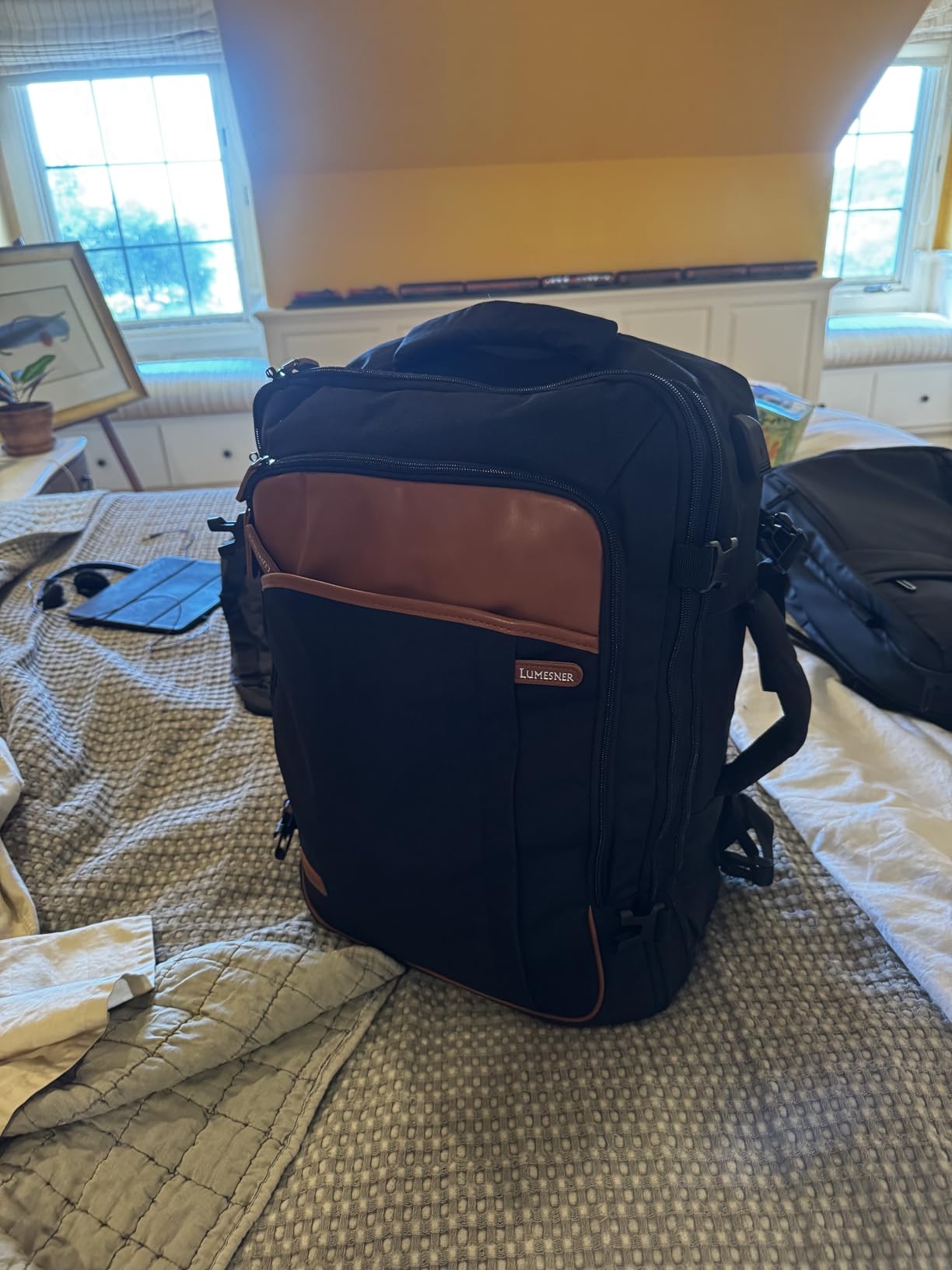 Lumesner 40L Expandable Travel Backpack, Carry On Backpack Flight Approved customer photo 2