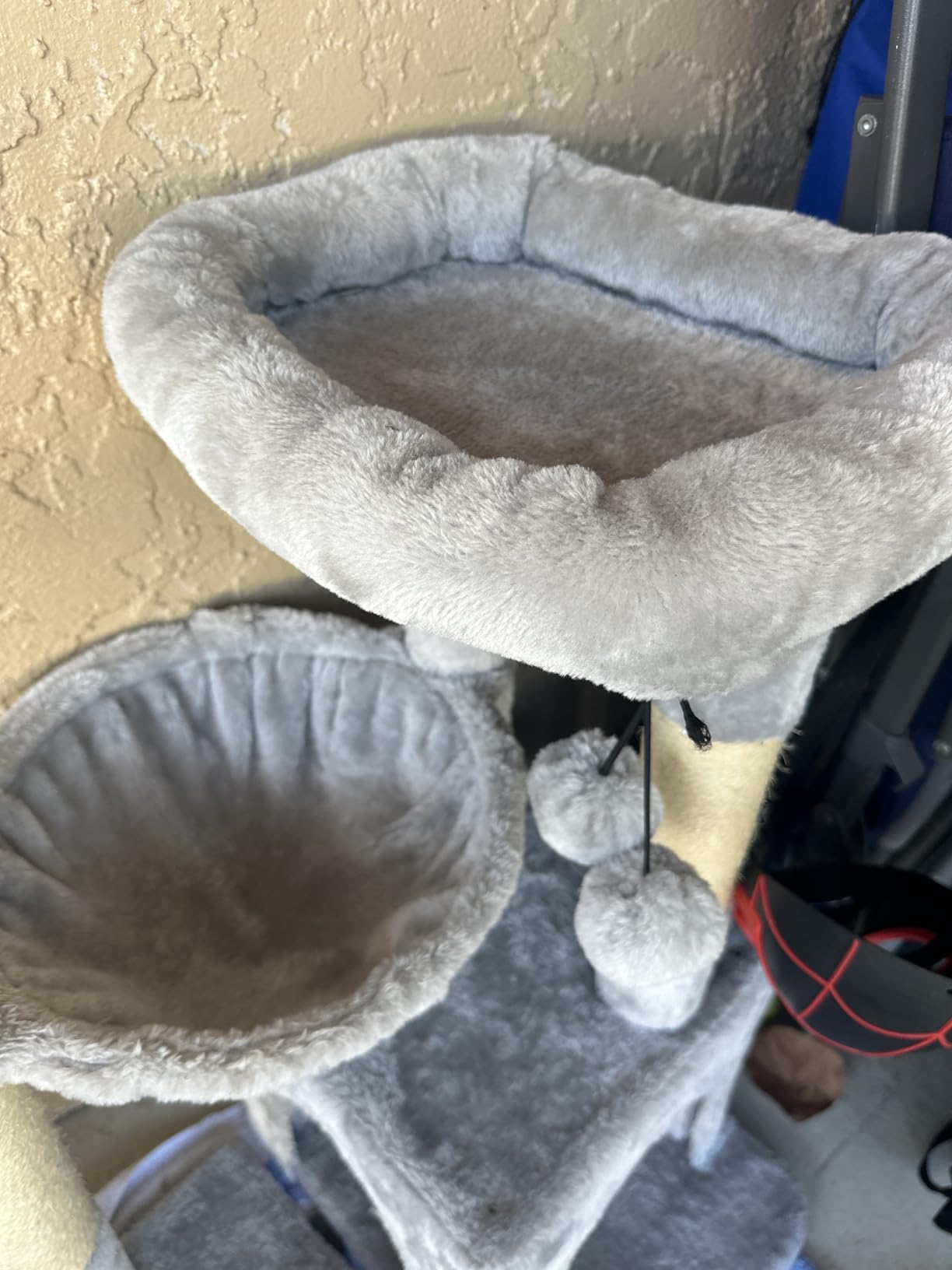Pesofer Cat Tree, Small Cat Tower with Sisal Scratching Post and Hammock Light Gray customer photo 1