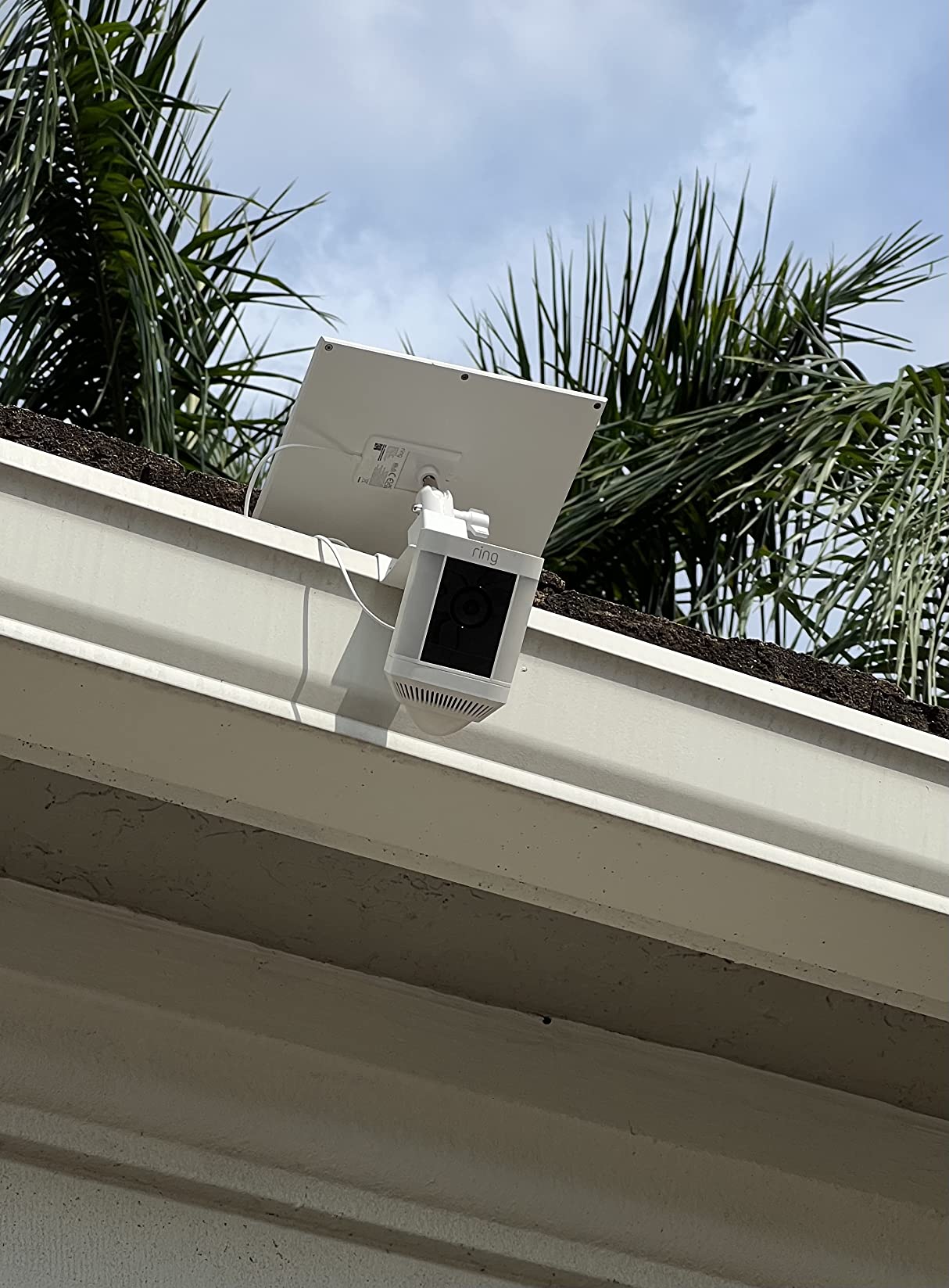 Ring Spotlight Cam Plus, Solar | Two-Way Talk, Color Night Vision, and Security Siren (newest model) - White customer photo 2