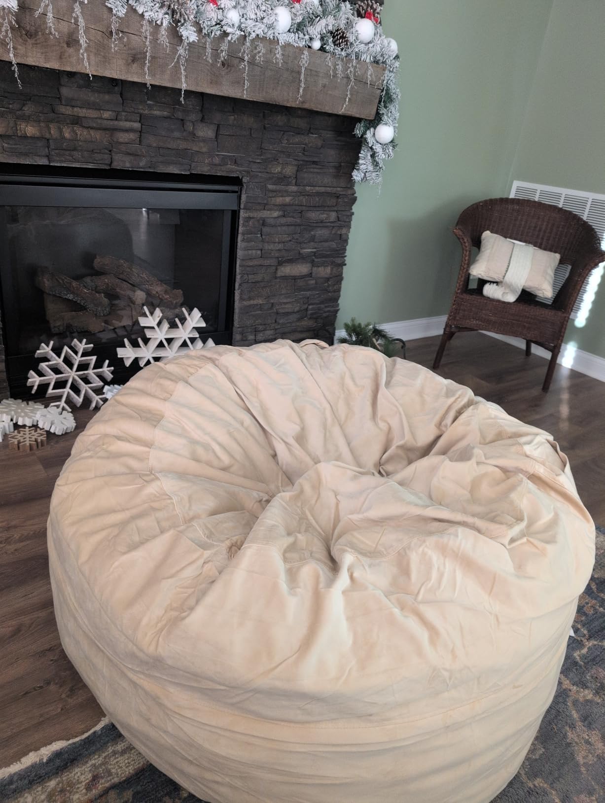 Homguava 5FT Bean Bag Chairs for Adults,Giant Adult Bean Bag Chair,BeanBag customer photo 2