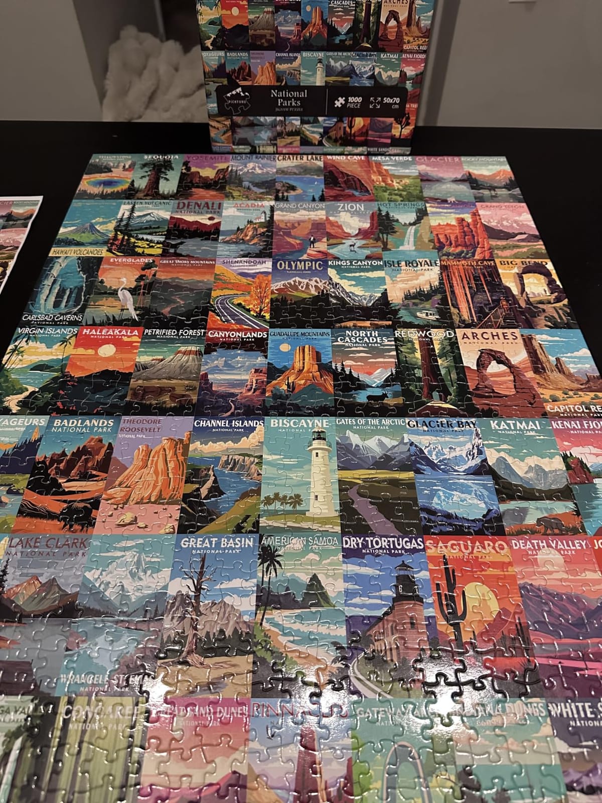 National Parks Puzzle for Adults 1000 Pieces, Travel Poster Landscape Puzzle Including Zion Yellowstone Yosemite, Nature Jigsaw Puzzles Scenery Mountain Scene customer photo 1