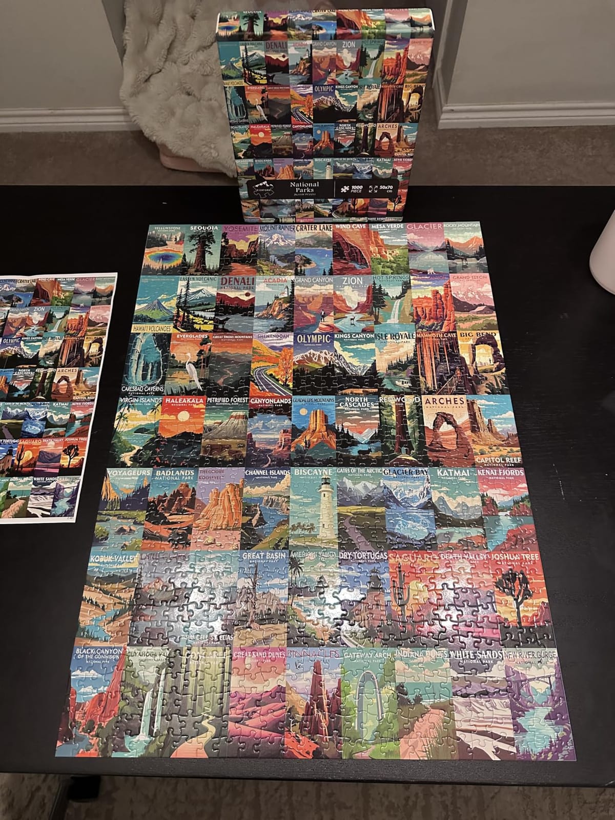 National Parks Puzzle for Adults 1000 Pieces, Travel Poster Landscape Puzzle Including Zion Yellowstone Yosemite, Nature Jigsaw Puzzles Scenery Mountain Scene customer photo 2