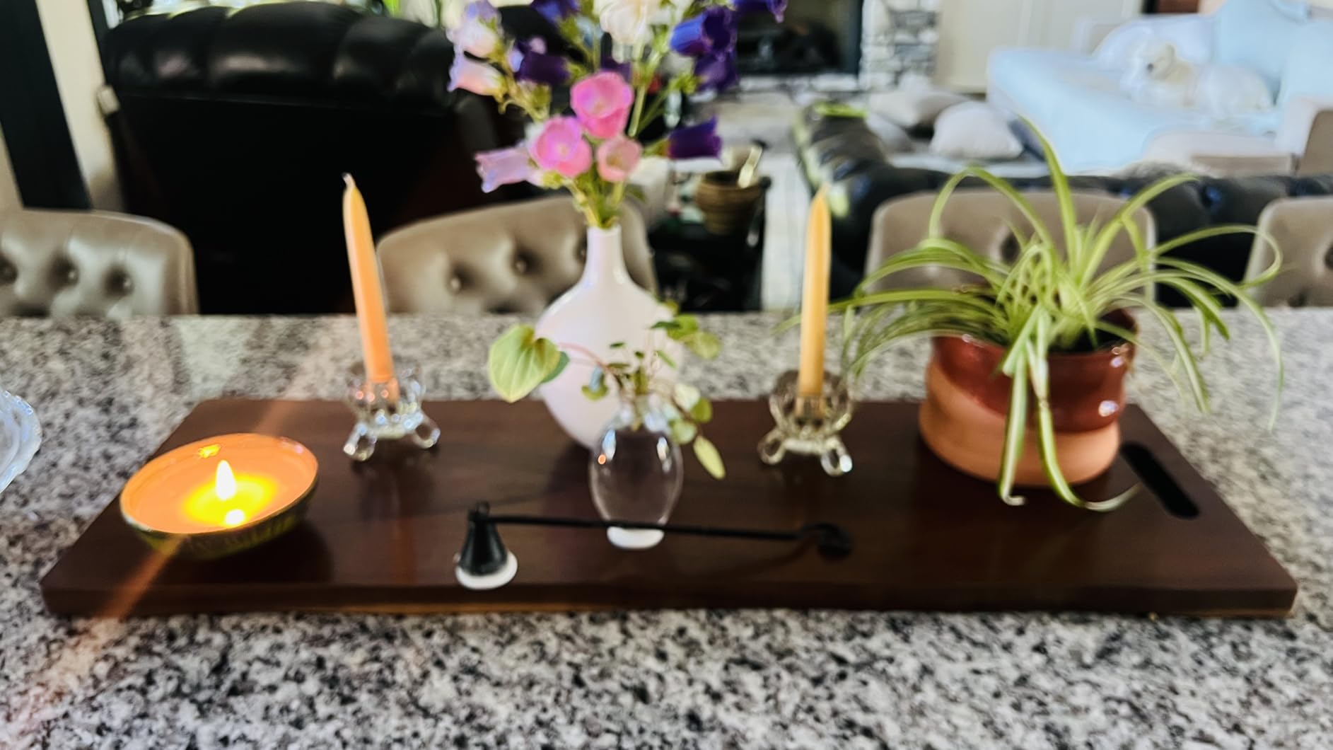 Large Acacia Serving Board with Handles, 36 x 12 Inch Rectangular Charcuterie Platter customer photo 2