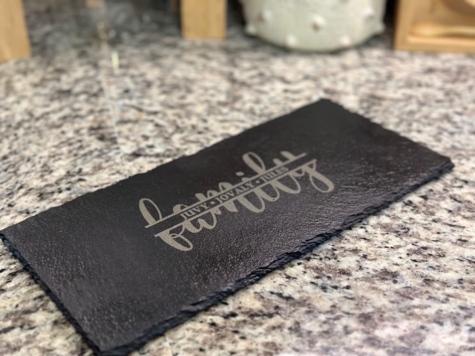 6 Pack 10 x 8 Inch Slate Cheese Board and Slate Charcuterie Boards - Individual Stone Plates for Cheese, Meat, Appetizers customer photo 1