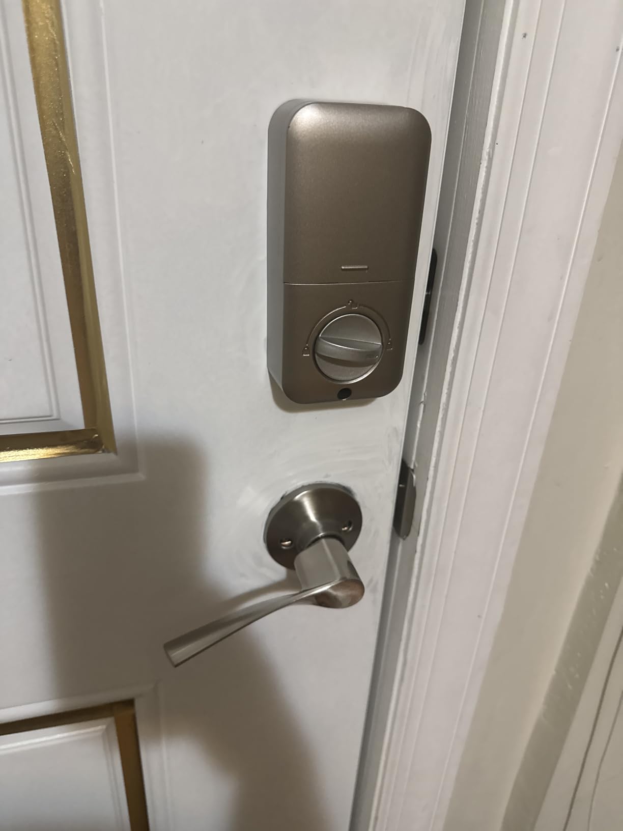 Veise KS01B Keypad Door Lock with 2 Lever Handles Set, Satin Nickel | Keyless Entry, 20 Codes, Auto Lock, Anti-Peeping Code, Electronic Deadbolt for Front Door, IP54 Waterproof, Easy Install customer photo 2