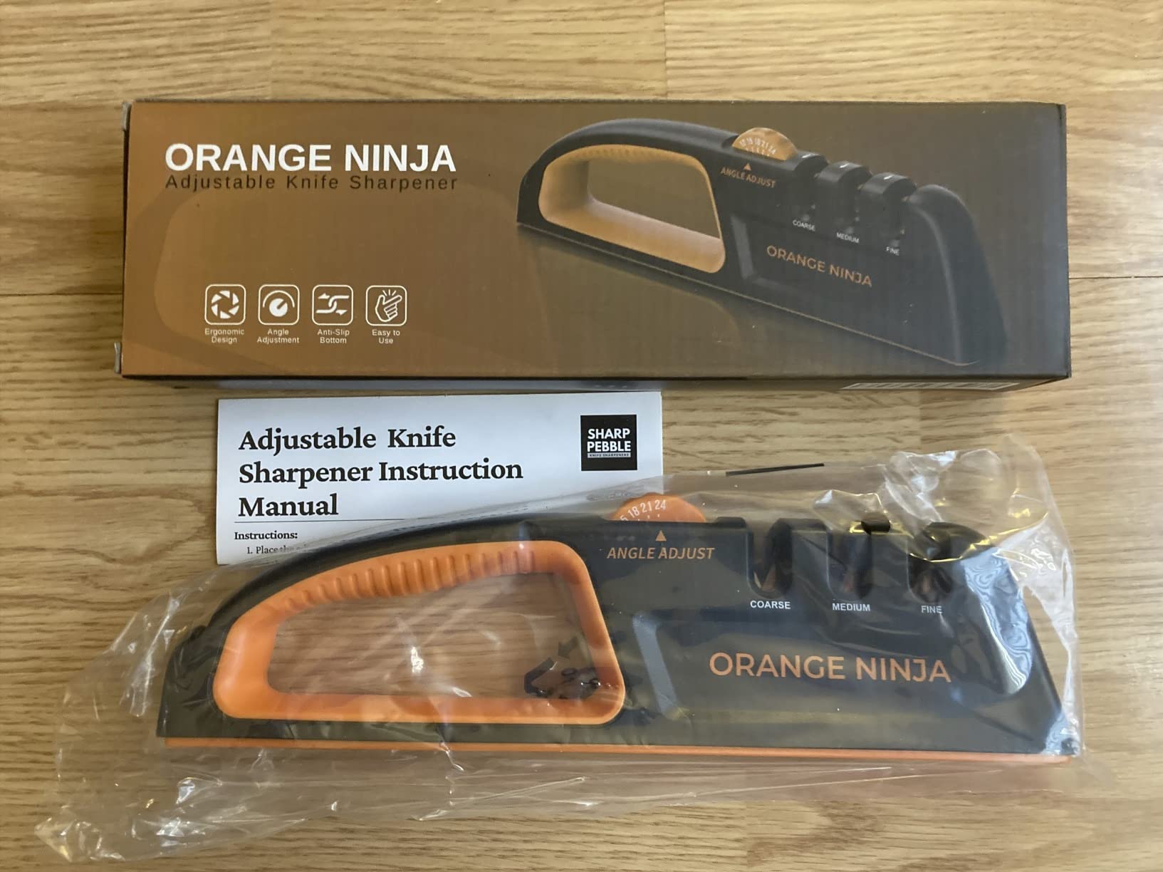 5 Precision Adjust Knife Sharpener - 3-Stage Premium Kitchen Knife Sharpener, Manual with Adjustable Angles by Sharp Pebble customer photo 1