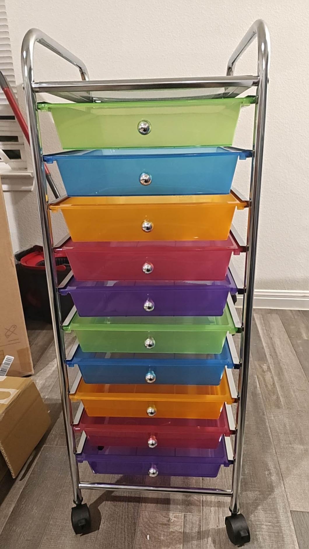 COSTWAY 10-Drawer Rolling Storage Cart, Utility Mobile Trolley customer photo 1