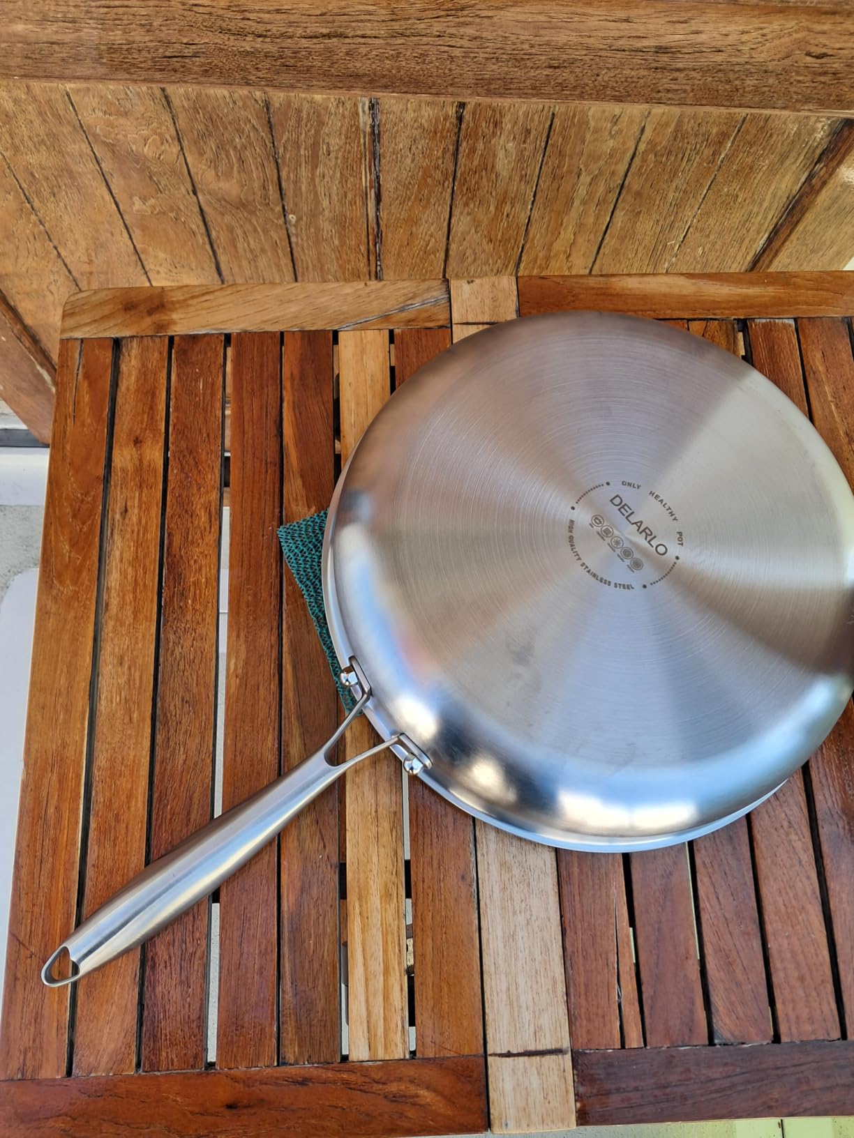 DELARLO Tri-Ply Stainless Steel Pan,18/10, 12