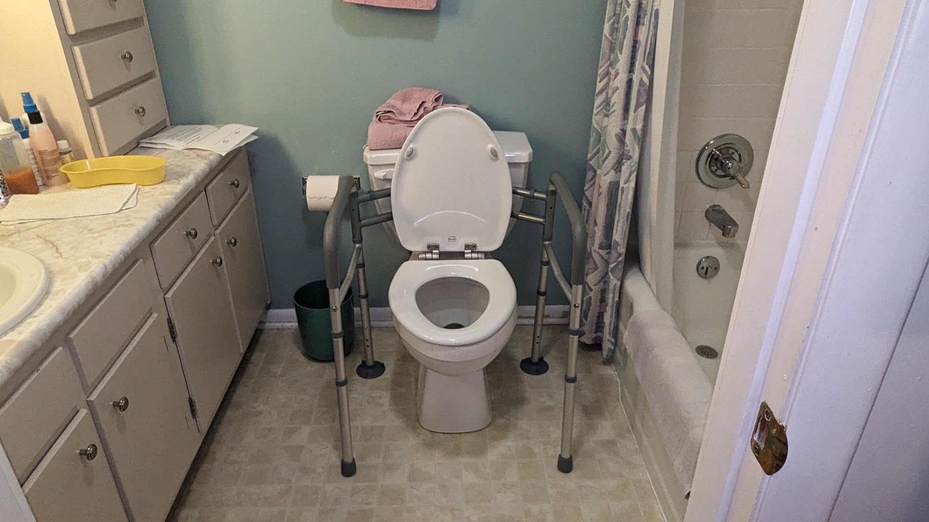 Toilet Safety Rails for Seniors Adjustable Detachable Fits Most Toilets customer photo 1