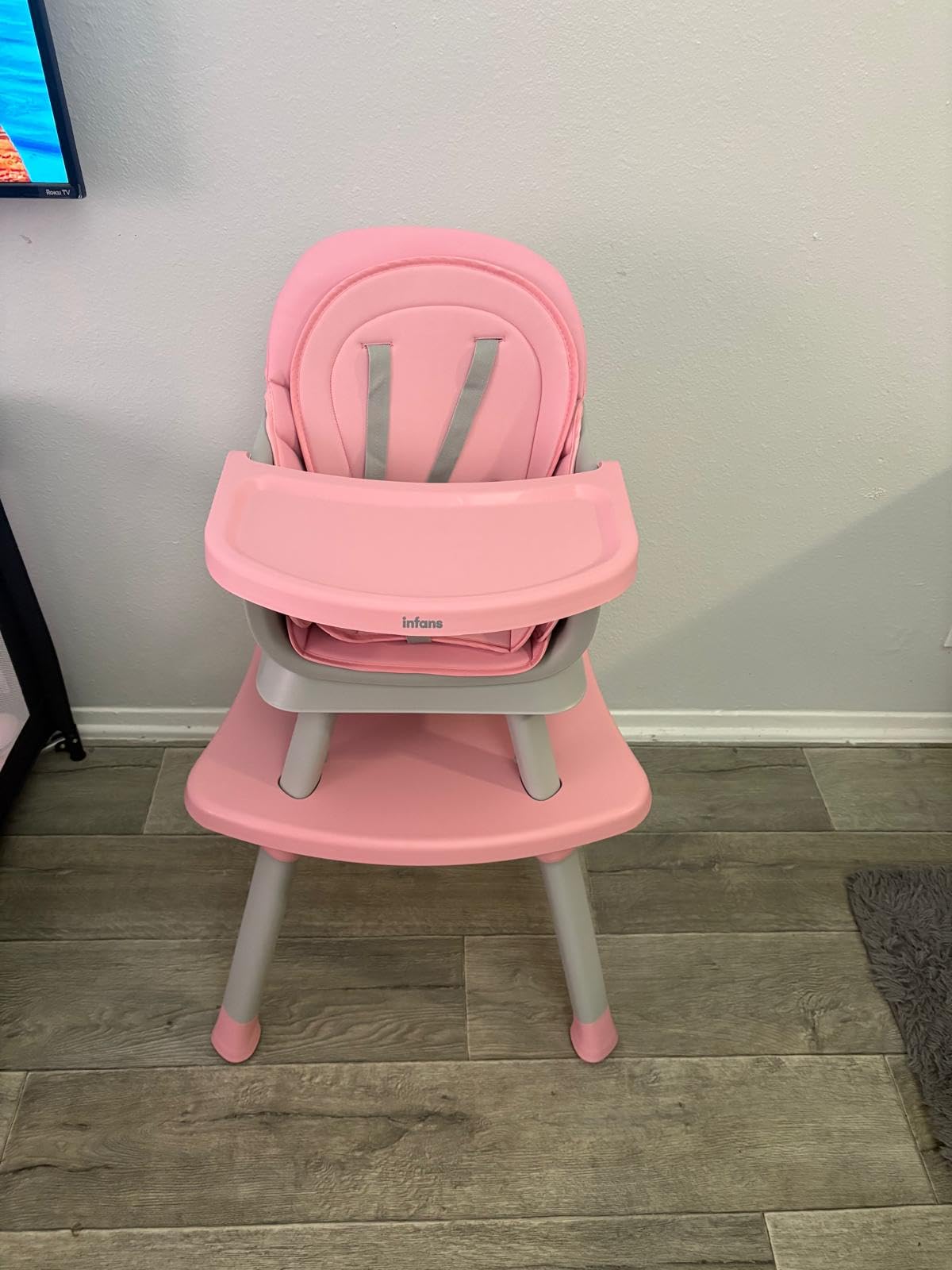 INFANS 8 in 1 Baby High Chair for Babies and Toddlers, Booster Seat | Convertible Building Block Table Chair Set, Kids Stool Infant Dining Chair with Removable Tray Double Seat Cover customer photo 2