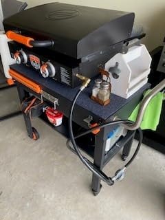Portable Outdoor Grill Table, Folding Grill Cart with Wheels customer photo 1