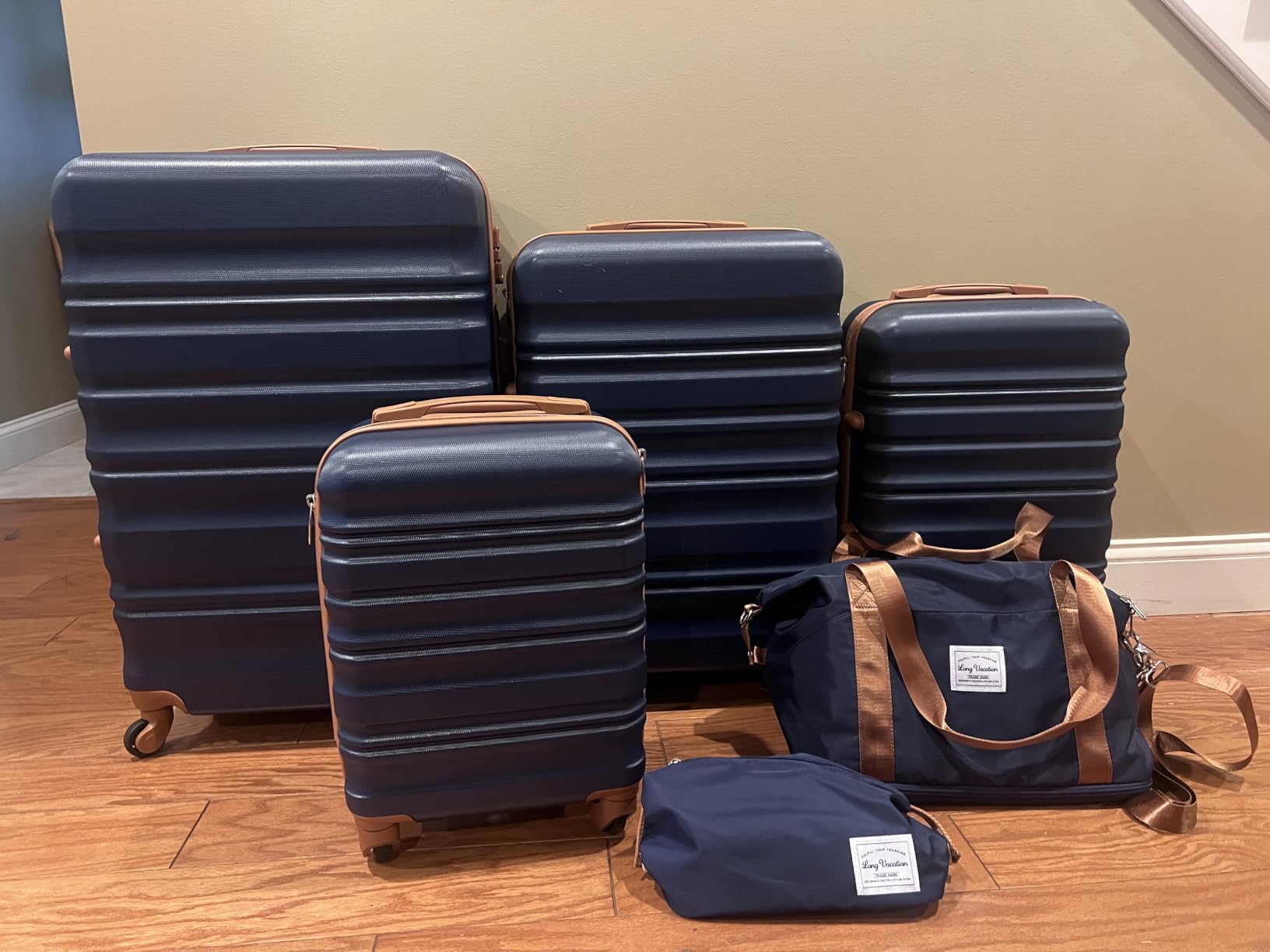 LONG VACATION Luggage Sets, 6 Piece, Hardshell Suitcase with Spinner Wheels customer photo 2