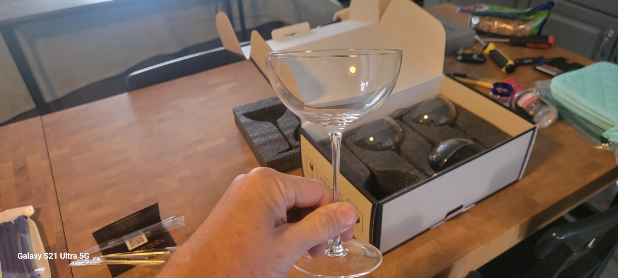 MORA Pure Nick and Nora Glasses, Set of 4-6oz - Smaller Cocktail Glass for Bijou, Old Pal, Aperitifs, Negroni, Vermouth, Wine, etc. Hand Blown Premium Crystal - Classic Bartender Mixology Glassware customer photo 2