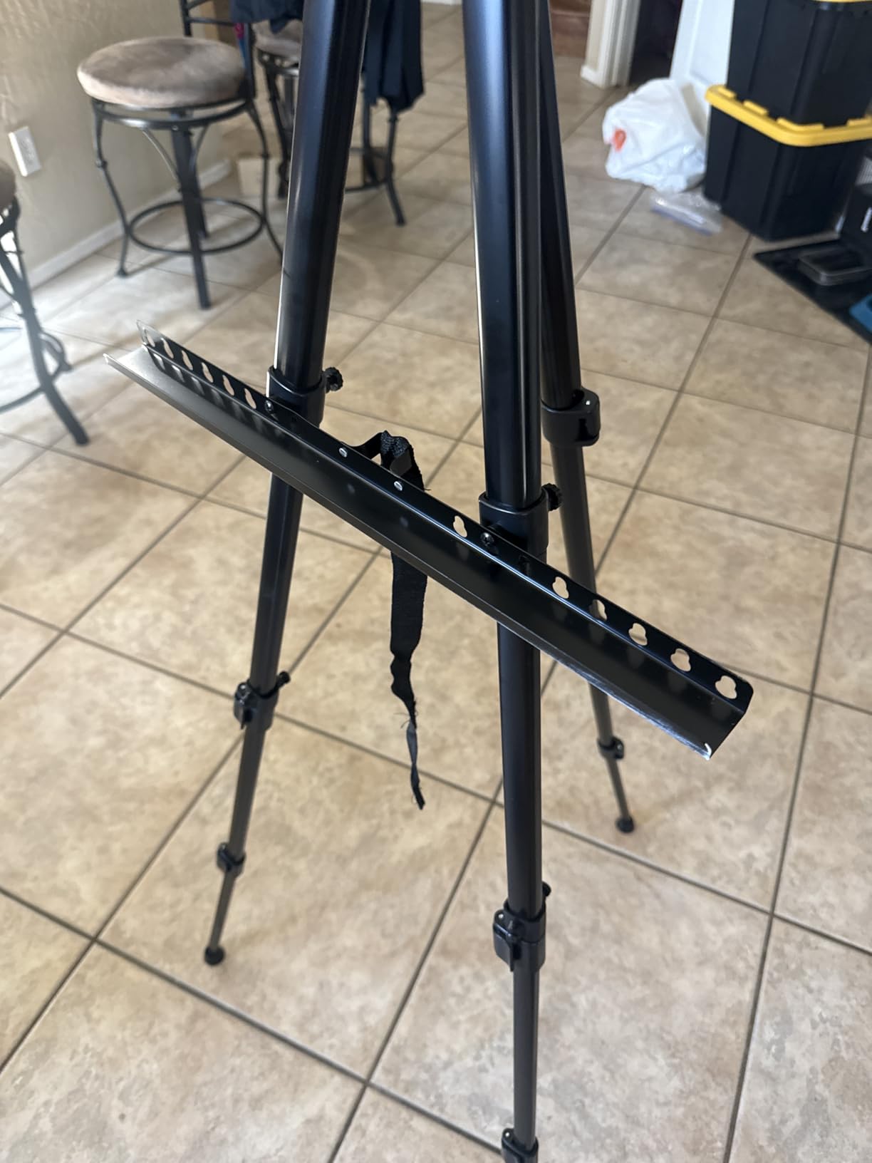 NS JYMB Easel Stand for Sign and Painting, 17-66 Inch Adjustable, Black | Portable metal tripod easel for display stand, canvas holder, floor, poster board, wedding signs and travel use customer photo 2