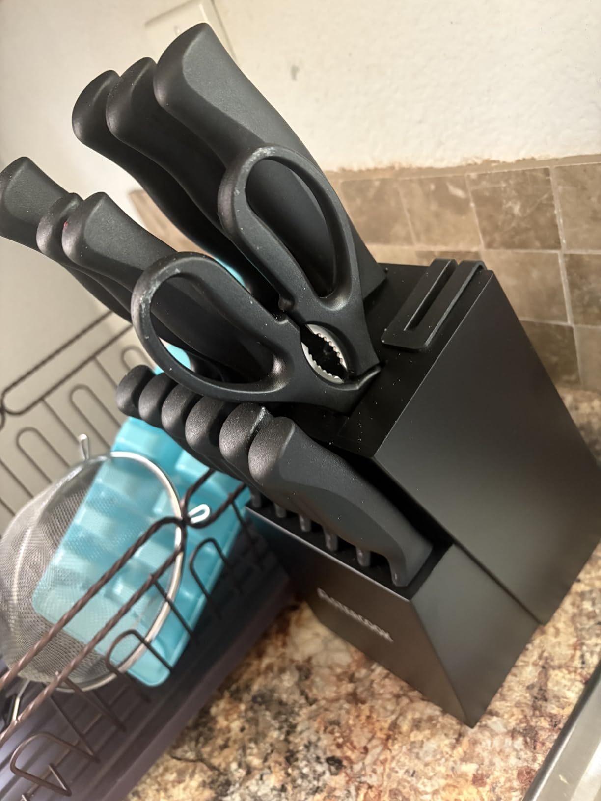 Astercook Knife Set for Kitchen with Block and Sharpener 15pcs German | Stainless Steel Kitchen Utensils Set Dishwasher Safe customer photo 2