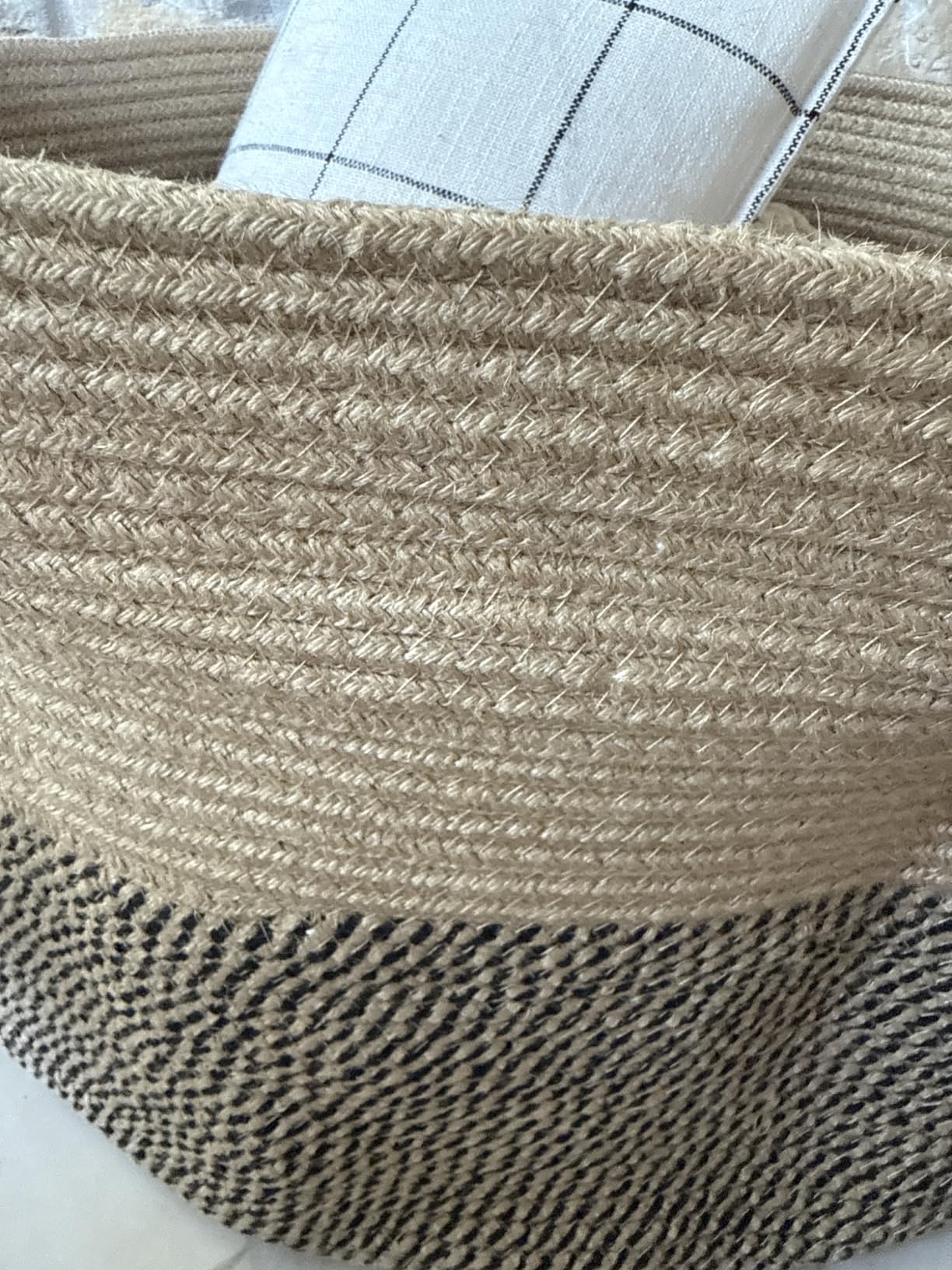 Goodpick Large Wicker Basket for Blankets, Baby Toy Storage Basket, 85L | 21.7 x 21.7 x 13.8 In Storage Basket for Toys Towels, Big Blanket Basket for Living Room, Jute customer photo 1
