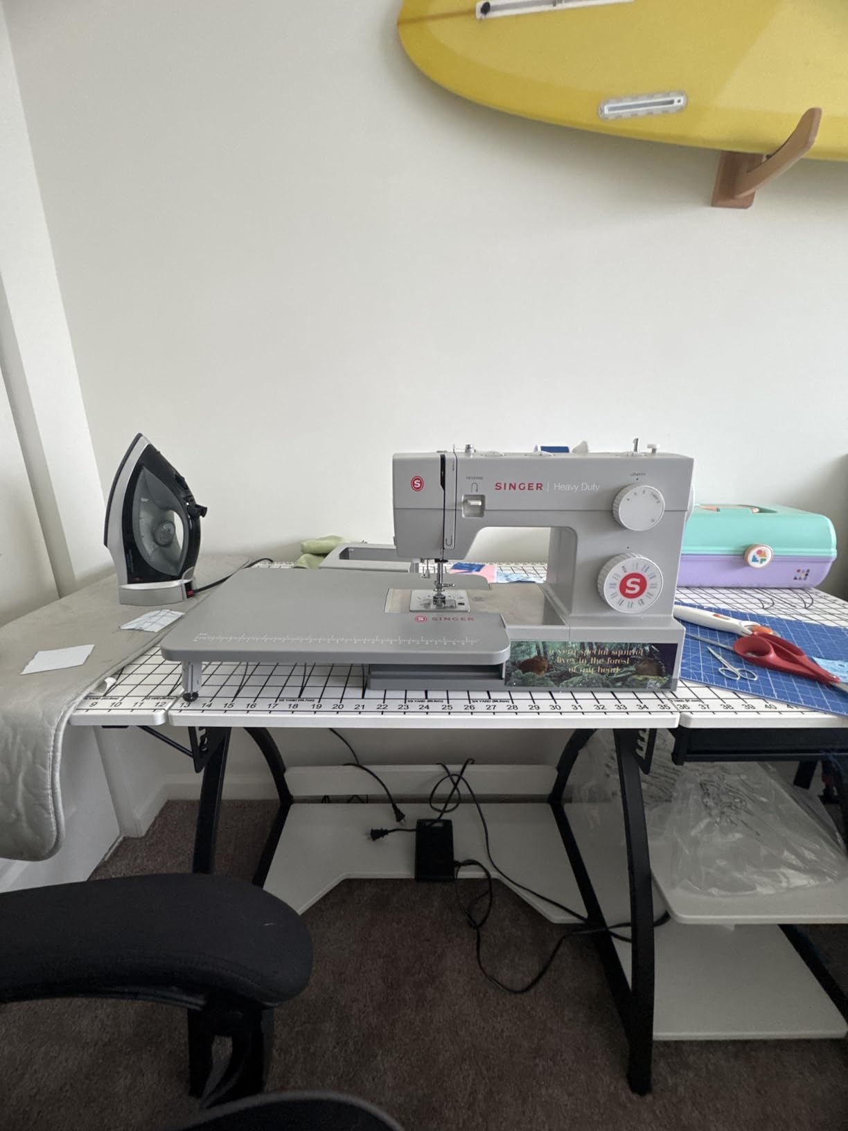 Comet Plus Hobby and Sewing Table with Storage Drawer + Shelves - Can Also Be Used as Computer Desk customer photo 1