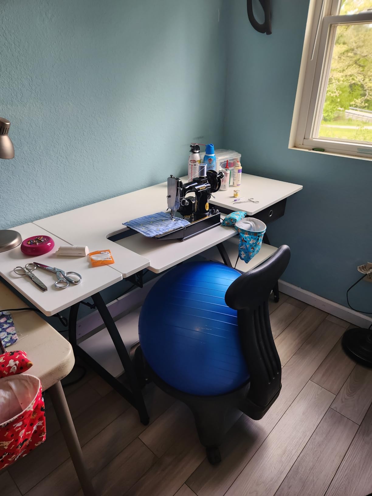 Comet Plus Hobby and Sewing Table with Storage Drawer + Shelves - Can Also Be Used as Computer Desk customer photo 2