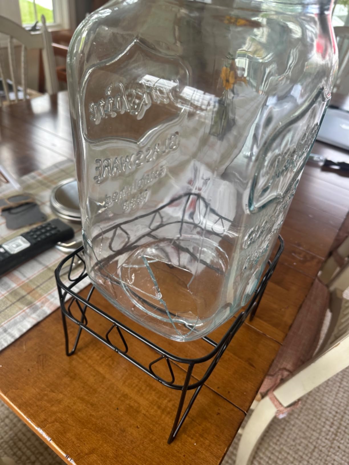 2 Gallon Glass Beverage Dispenser with Stand and Lid, 18/8 Stainless Steel Spigot customer photo 2