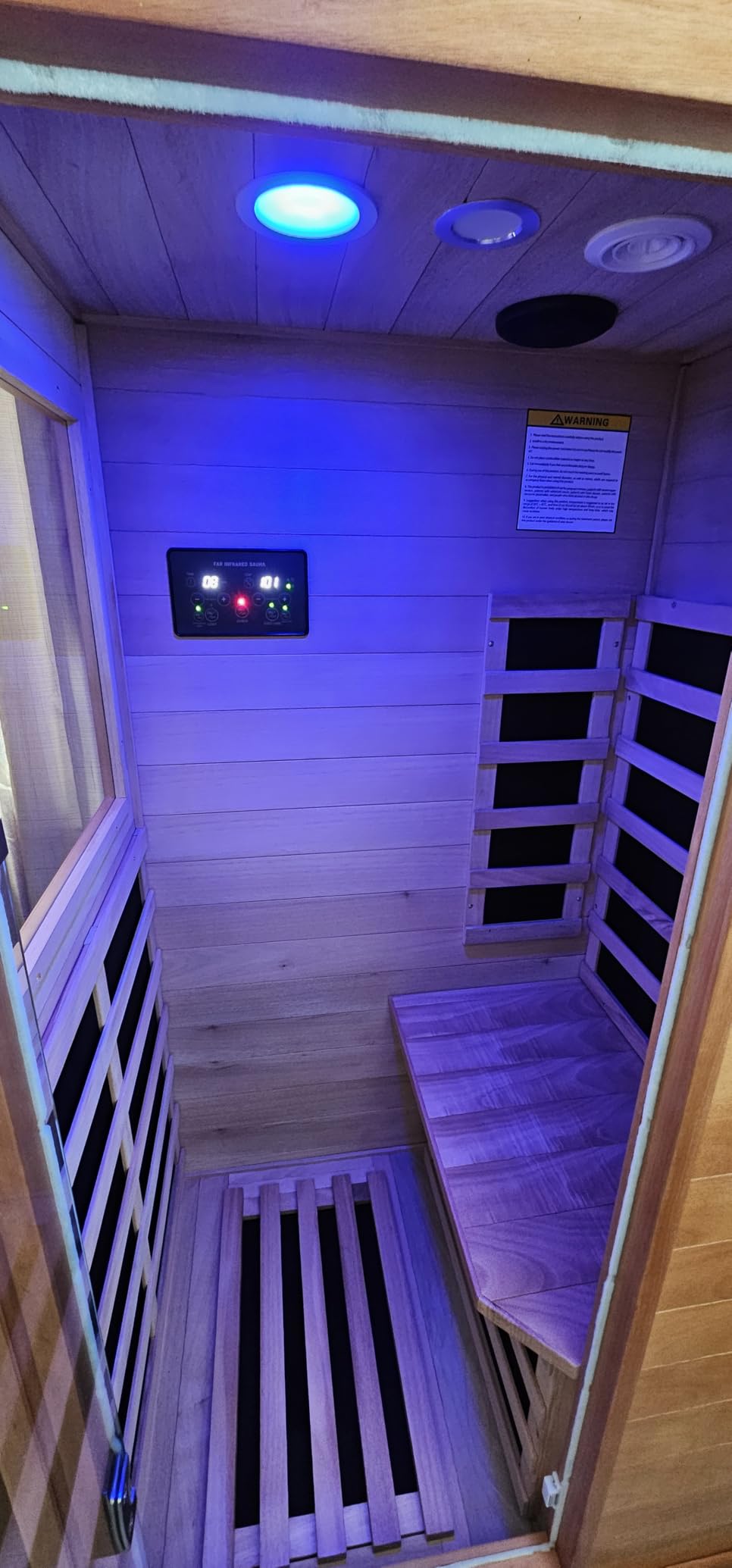 OUTEXER Far Infrared Sauna Home Sauna Spa Room Canadian Hemlock Wood 1200W customer photo 1