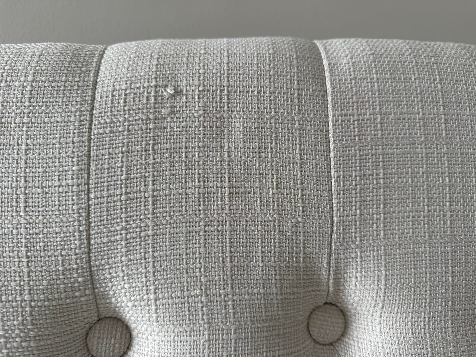 King Headboard Only, Linen Classic Tufted Design, Ivory customer photo 1