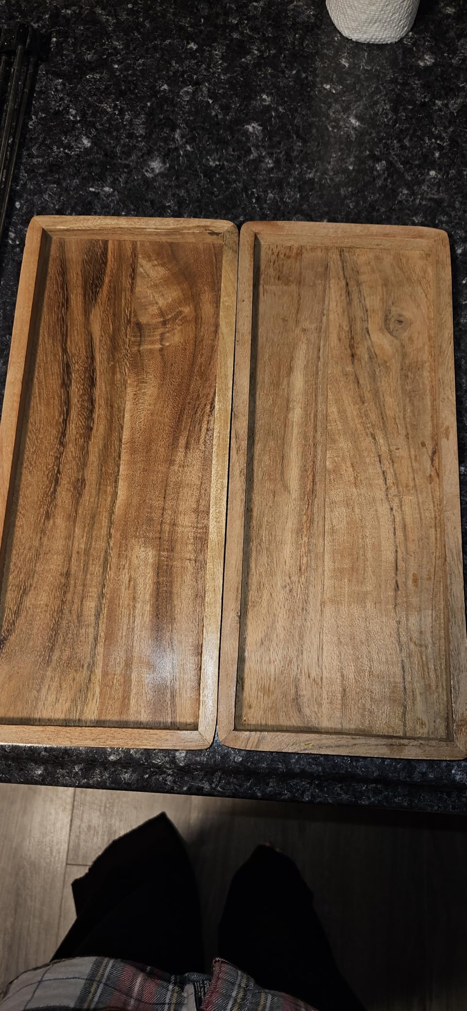 NIRMAN Acacia Wood Rectangular Wooden Platters for Home Decor, Food, Vegetables, Fruit, Charcuterie, Appetizer Serving Tray (13