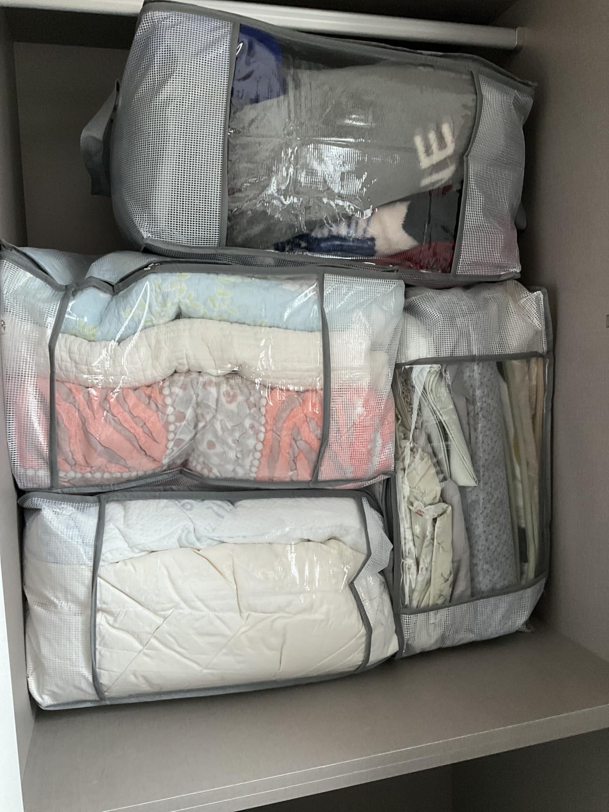 2 Pack Under Bed Storage Containers Bins, Humid-Proof Plastic Underbed Storage Bins, Clothes Storage and Organization Bags customer photo 1