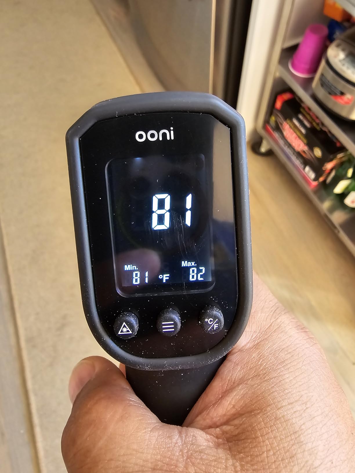 Ooni Digital Infrared Thermometer Gun - Instand Read Digital Thermometer with LCD Display, for Indoor and Outdoor Cooking, Barbecue Laser Thermometer customer photo 1