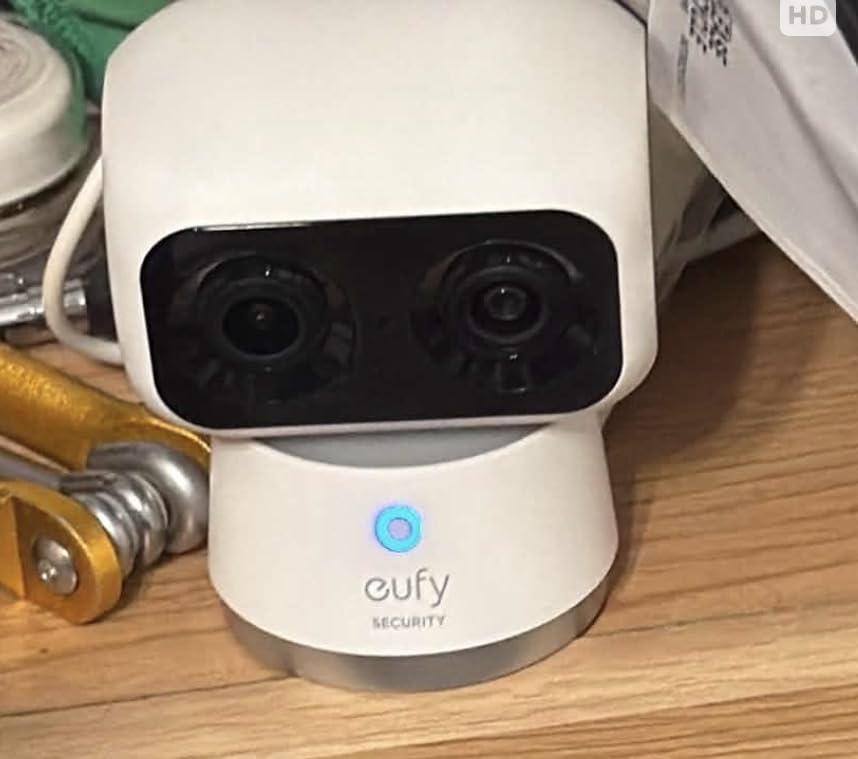 eufy Security 4K Indoor Cam S350, No Subscription, Dual Cameras, 8x Zoom, 360 deg Coverage, Works as a Pet Camera, Nanny/Senior/Baby Monitor, AI Auto-Tracking, Human/Pet/Cry Detection, 2.4/5 GHz Wi-Fi customer photo 2