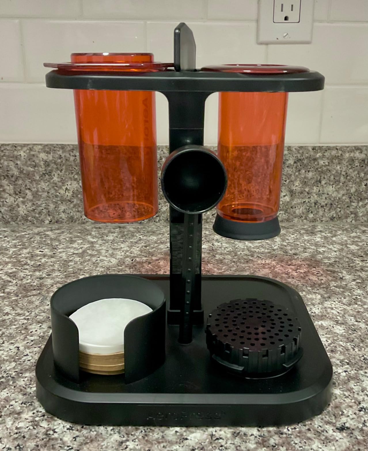 AeroPress Organizer Stand | Durable Coffee Bar Station, Compact Storage Solution, Fits Every AeroPress Manual Coffee Maker, Except Premium and Go customer photo 1